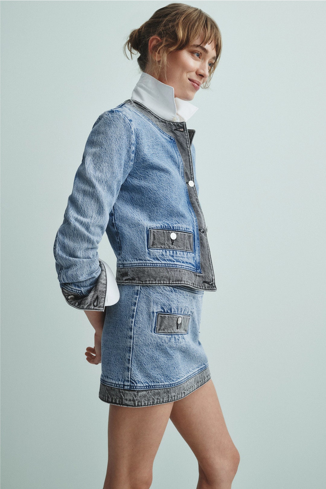 Washed Denim Mini Skirt by Moschino Jeans 2