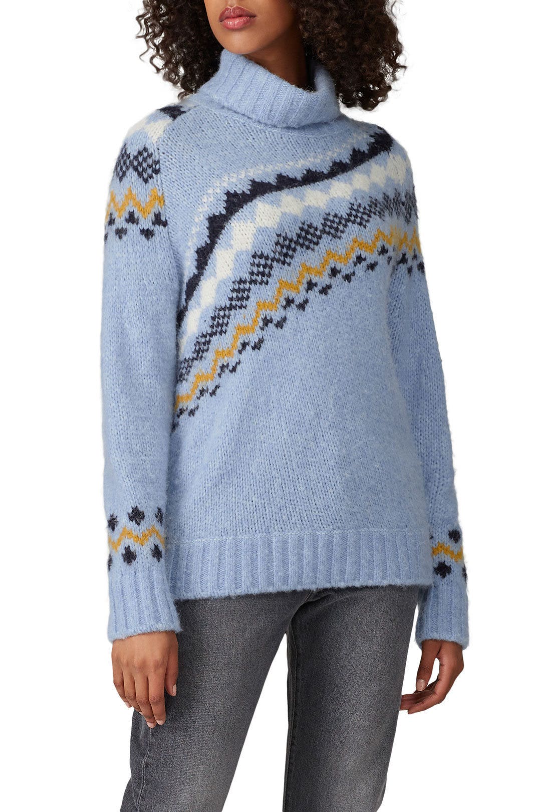 Diagonal Fair Isle Turtleneck by Derek Lam 10 Crosby 2