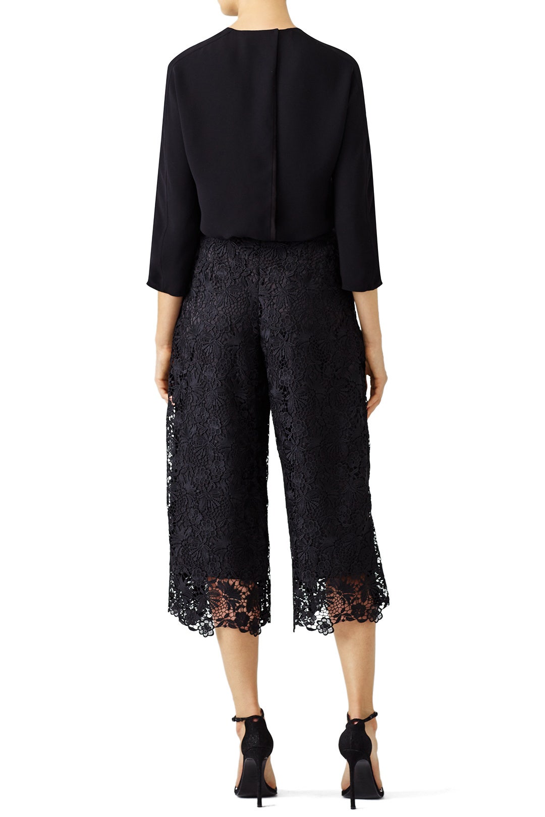 Black Holly Lace Culottes by Diane von Furstenberg 1