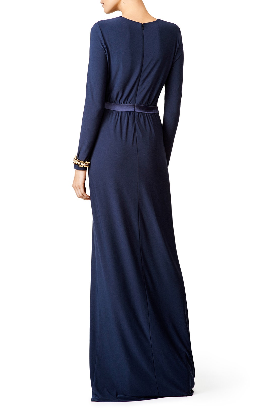 Navy Knot Gown by HALSTON 2