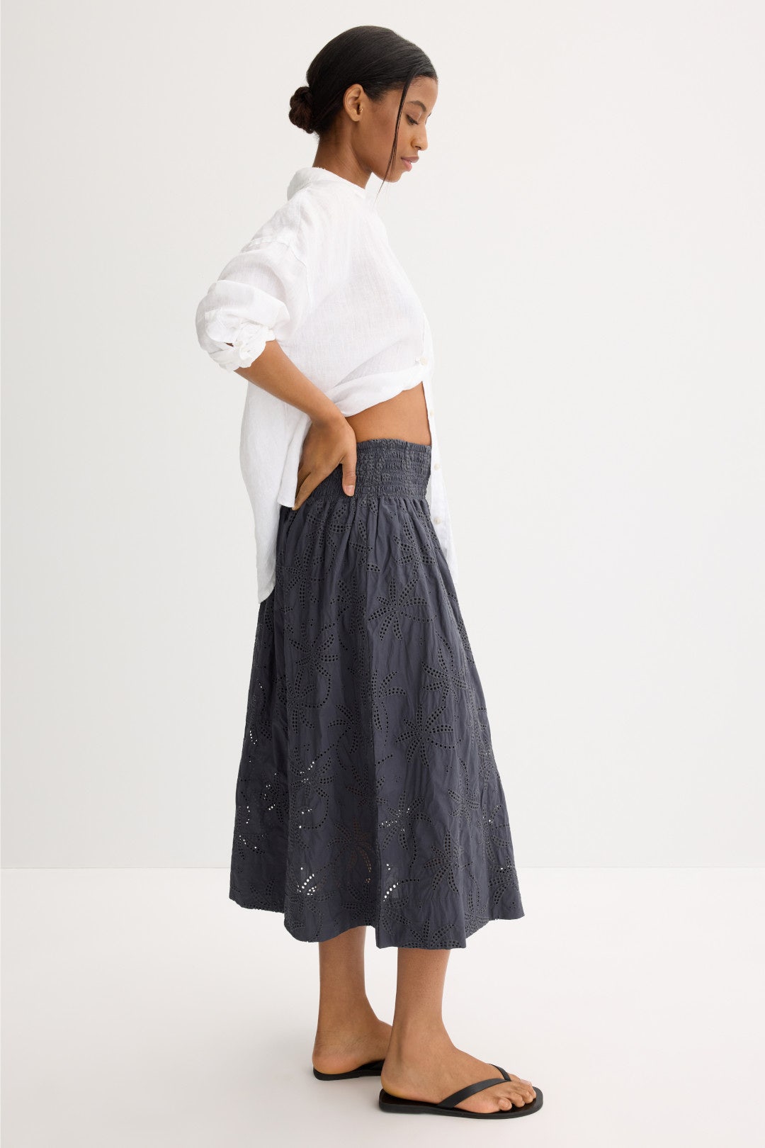 Bea Eyelet Midi Skirt by Marine Layer 1