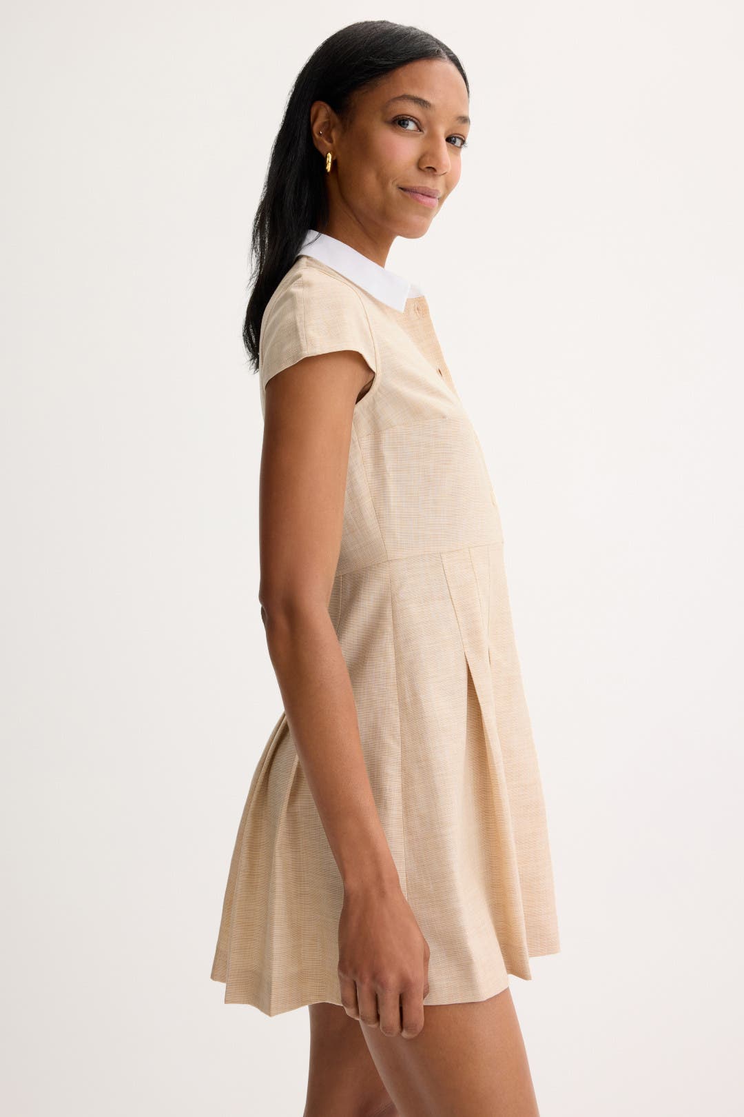 Beige Mini Dress by Claudie Pierlot | Rent the Runway