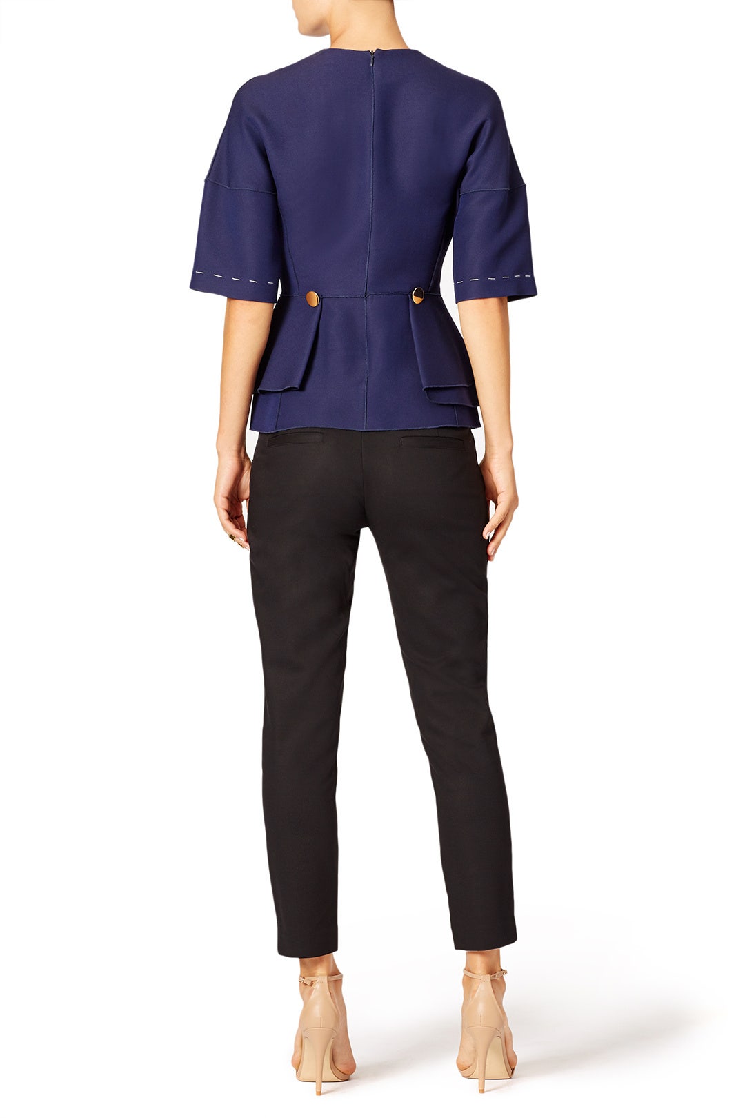 Peplum Button Top by DEREK LAM 2