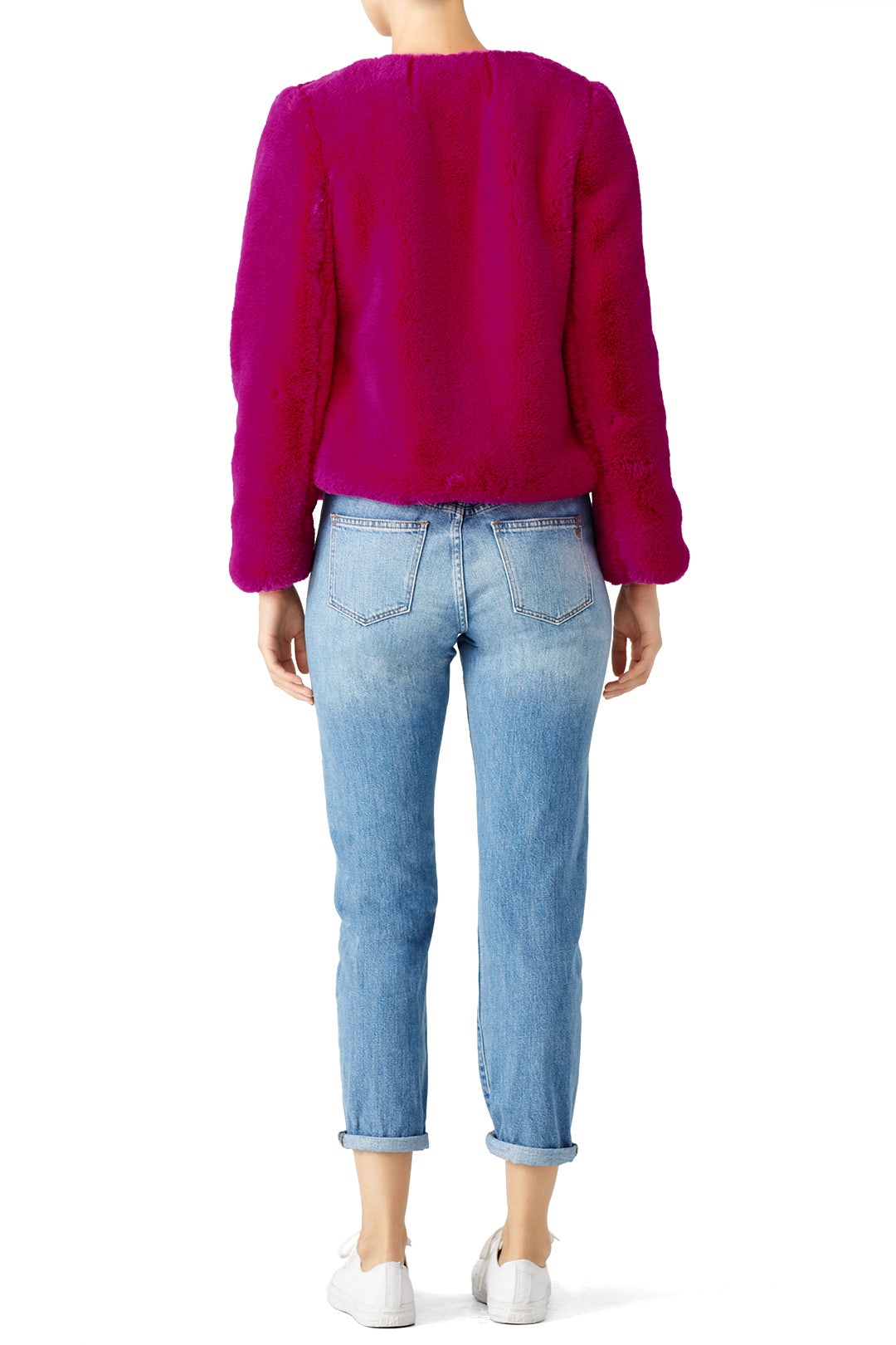 Fuchsia Faux Fur Jacket by Milly 1