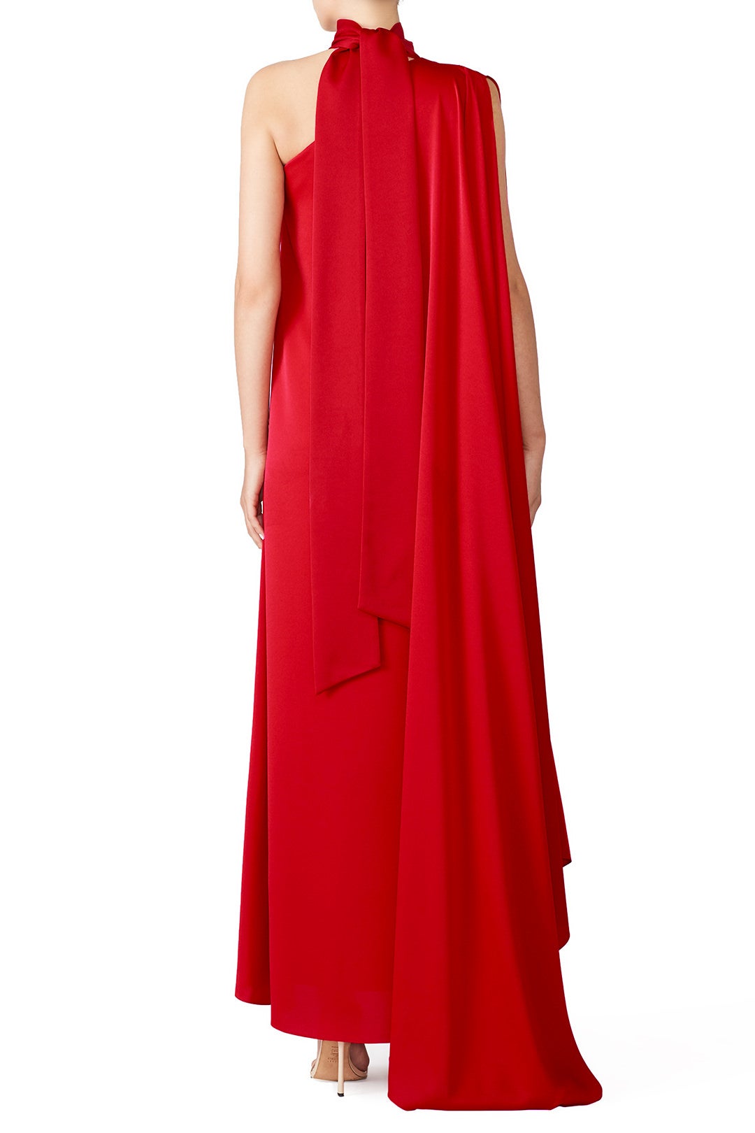 Red Draped Lula Gown by Osman 1