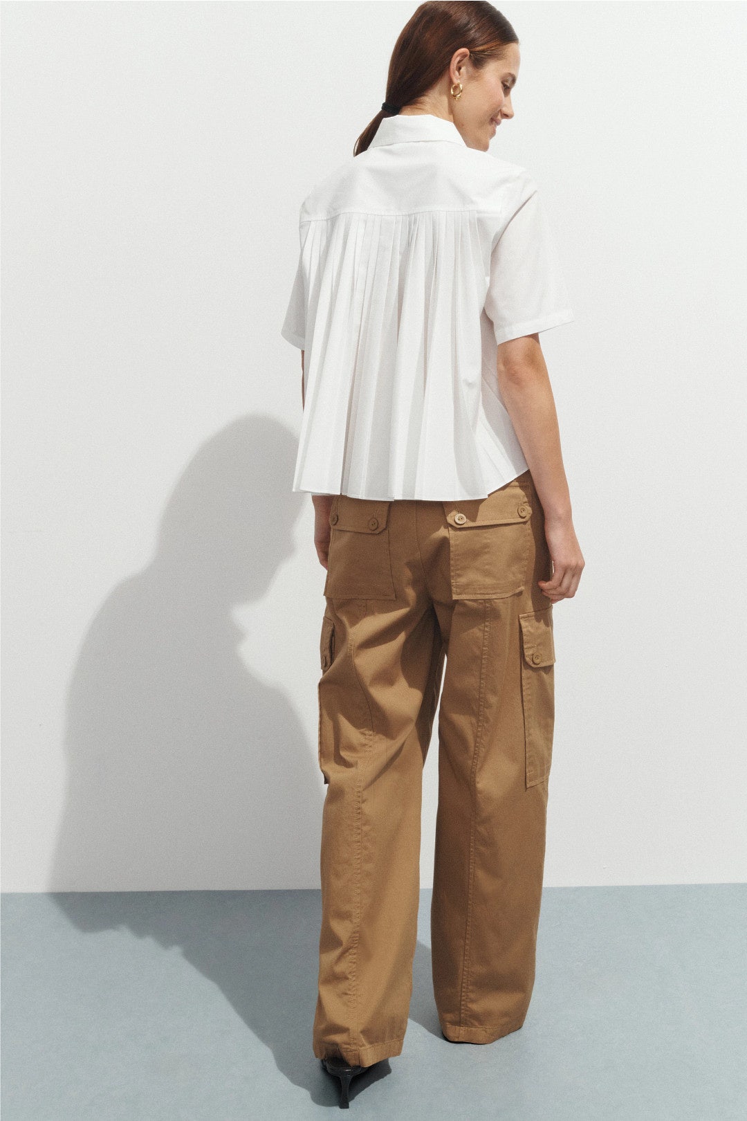 Pleated Collared Shirt by Derek Lam 10 Crosby x RTR 2