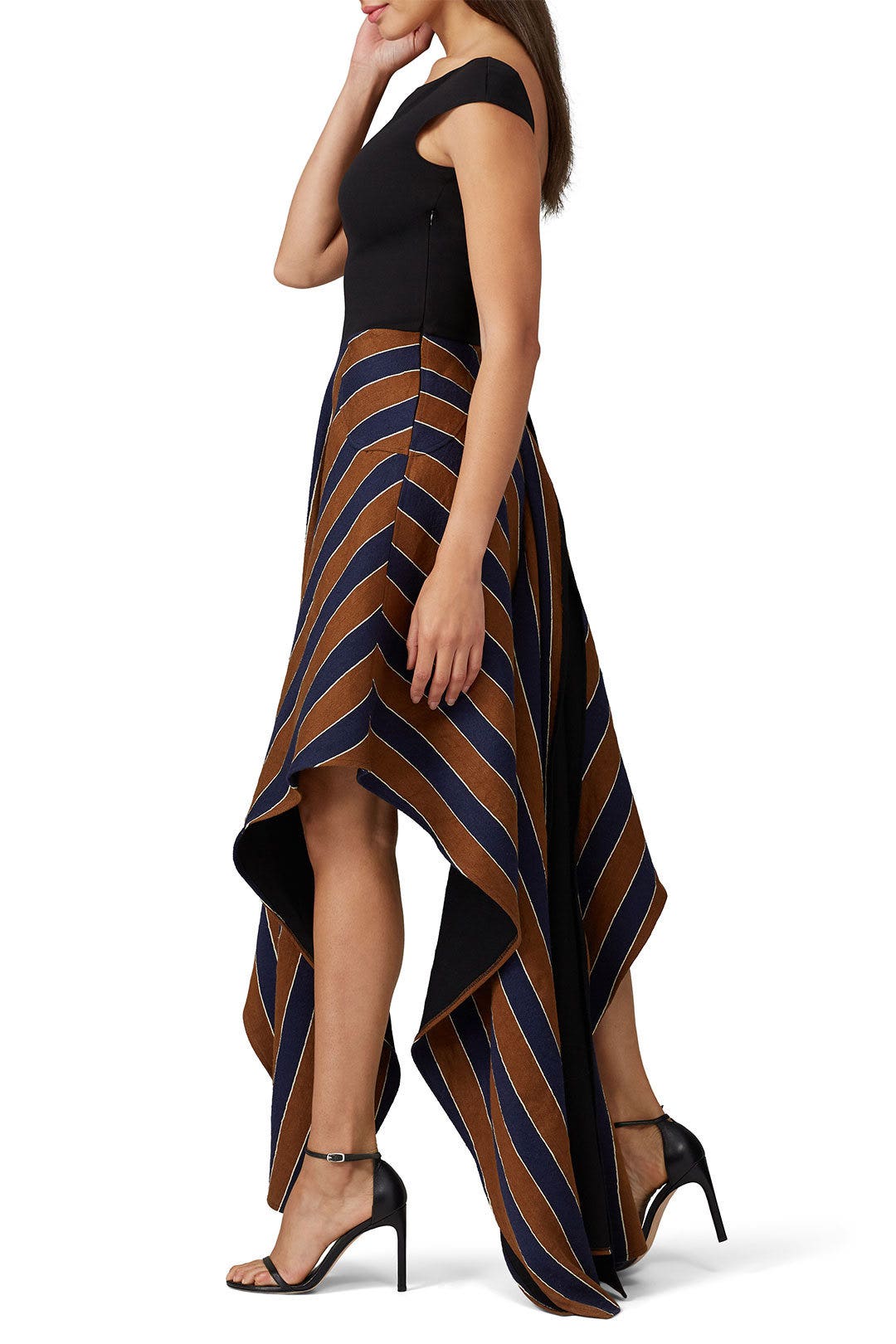 Striped Open Back Dress by Esteban Cortazar 2
