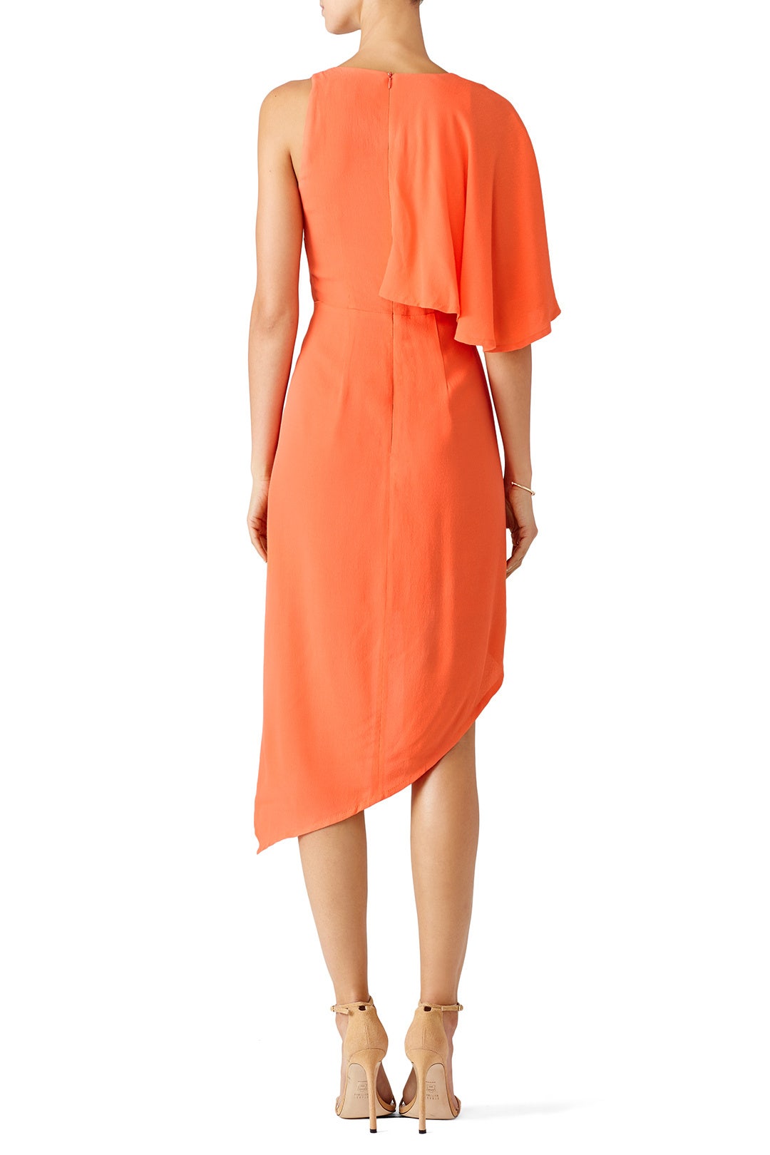 Coral Asymmetrical Wrap Dress by ELLIATT 1