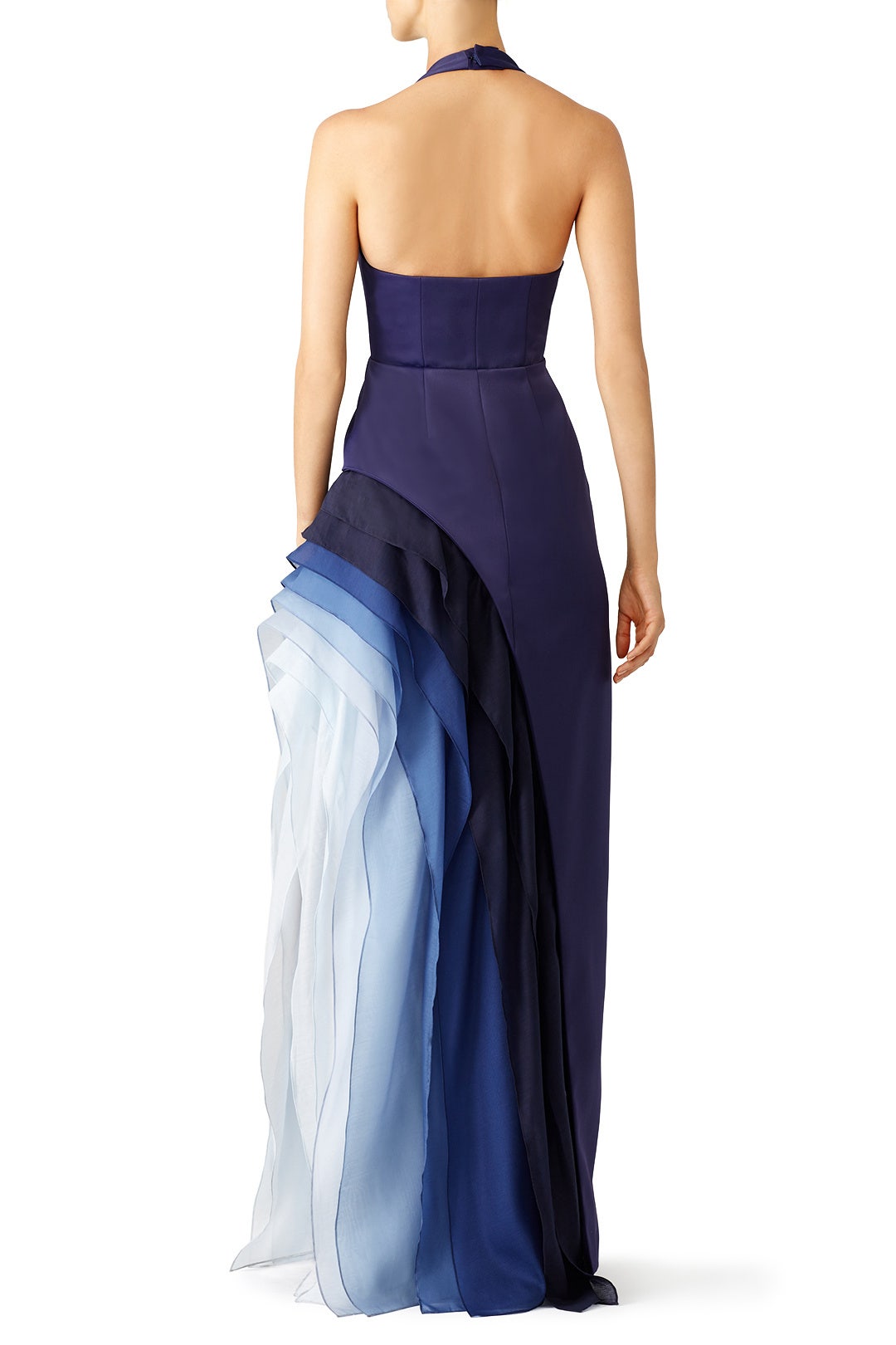 halston heritage blue dress Halston x Netflix