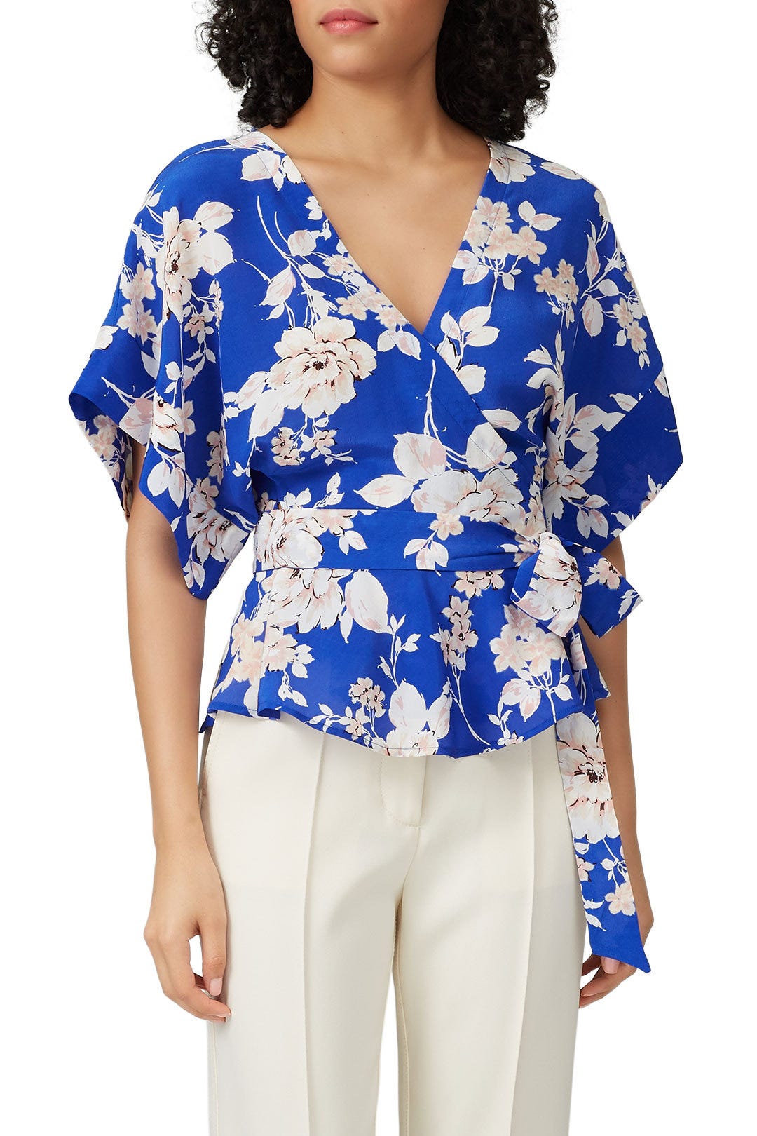 Blue Floral That's A Wrap Top by YUMI KIM 2