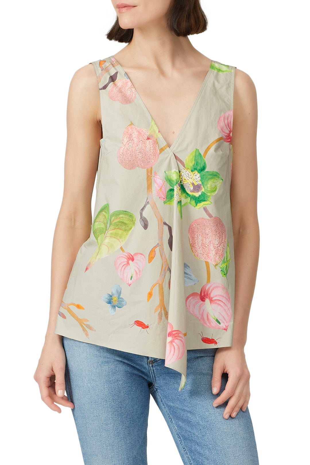 Deep V-Neck Top by Tibi 1