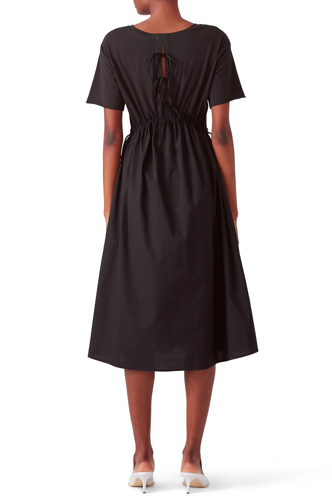 Black Back Tie Dress by CAARA 1