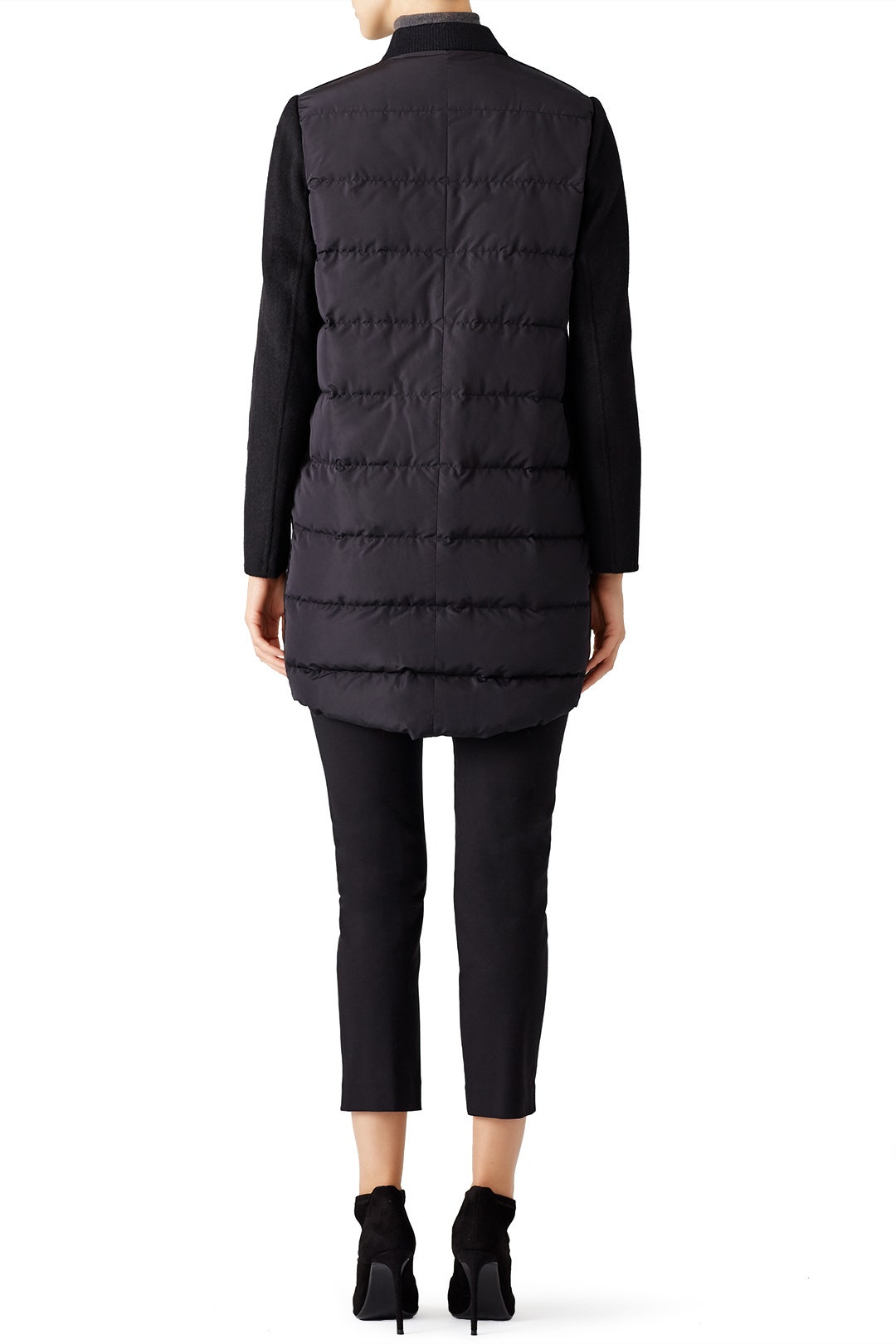 Black Wool Puffer Coat by Derek Lam 10 Crosby 1