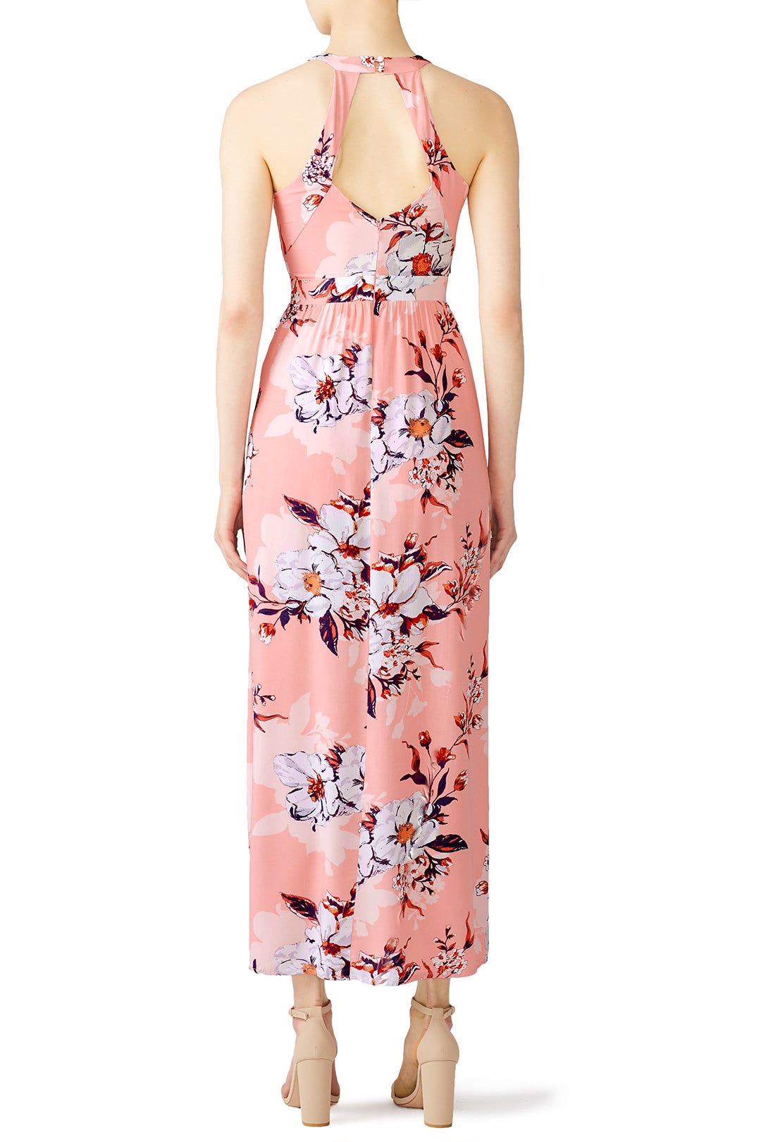Pink Floral Printed Maxi by Fleurtine 2