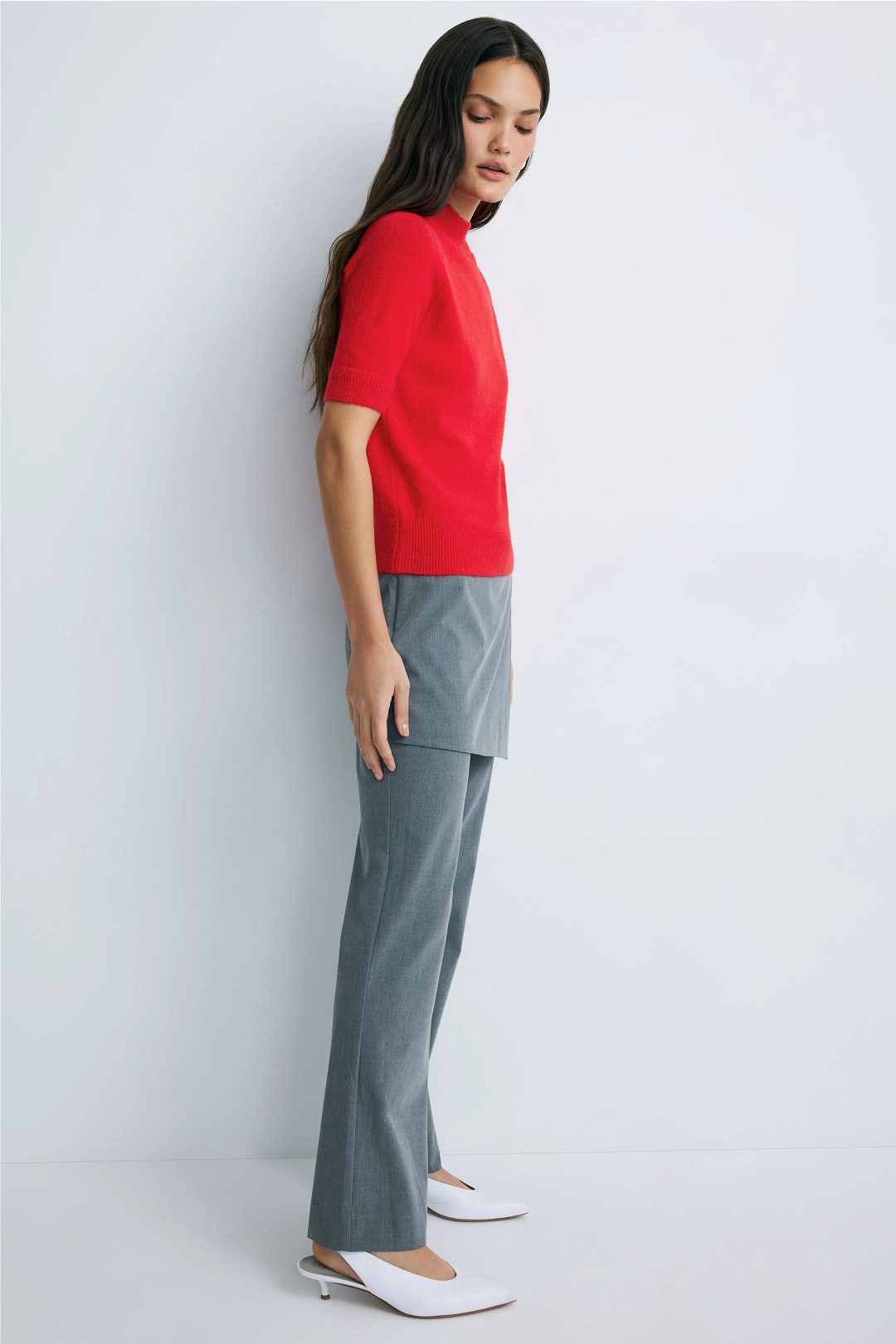 Brushed Knit Quarter Sleeve Sweater by Adam Lippes x RTR 1