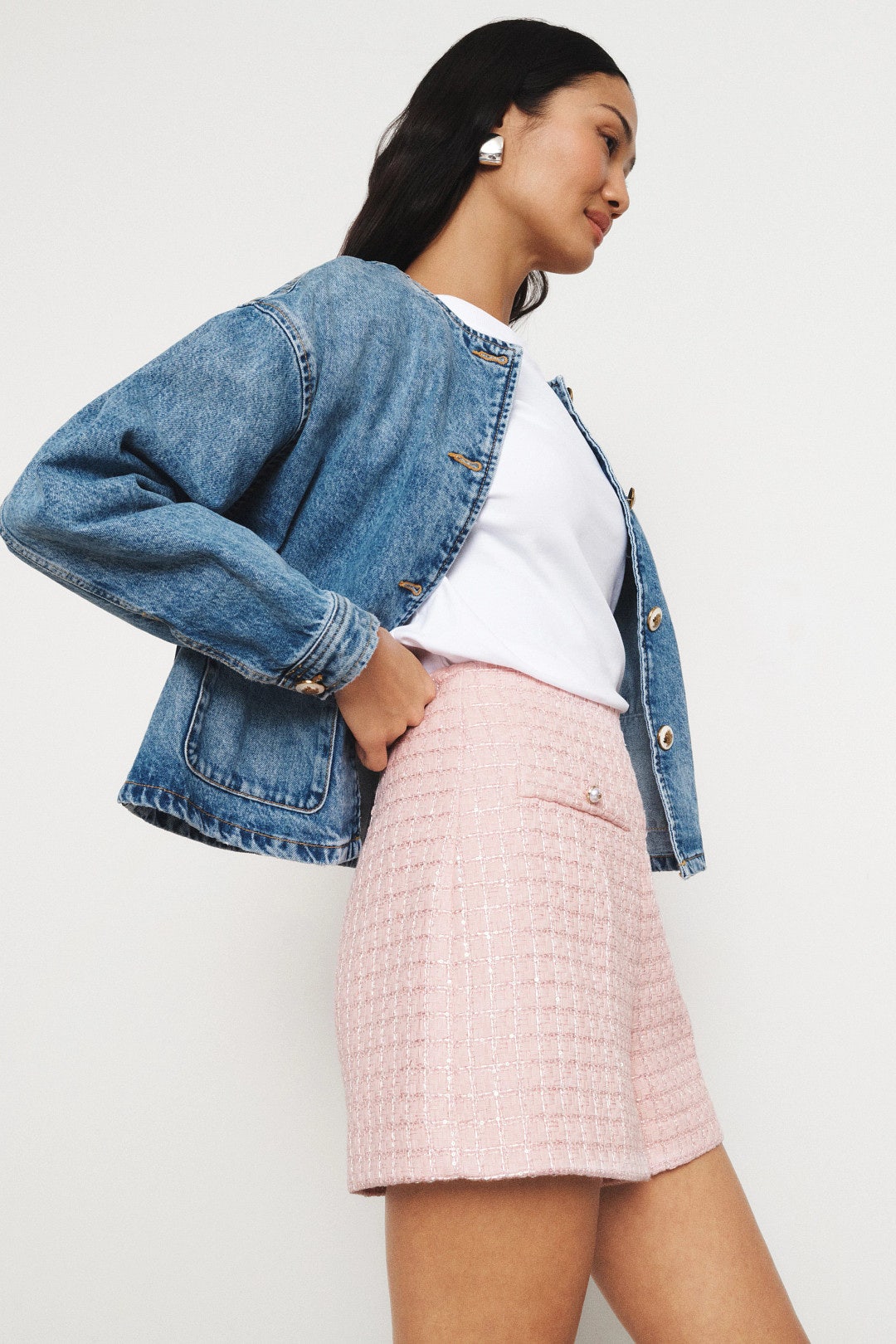 Emilys Tweed Mini Shorts by Sandro 1