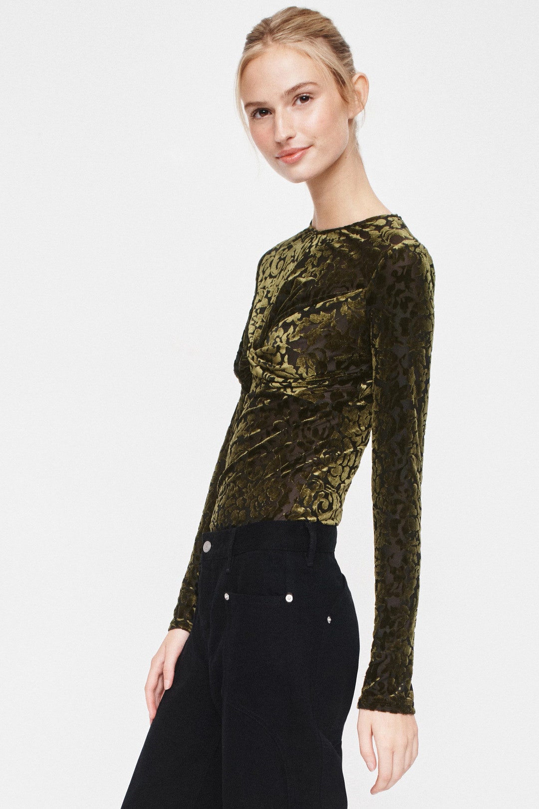 Velvet Burnout Long Sleeve Top by Sea NY x RTR 1