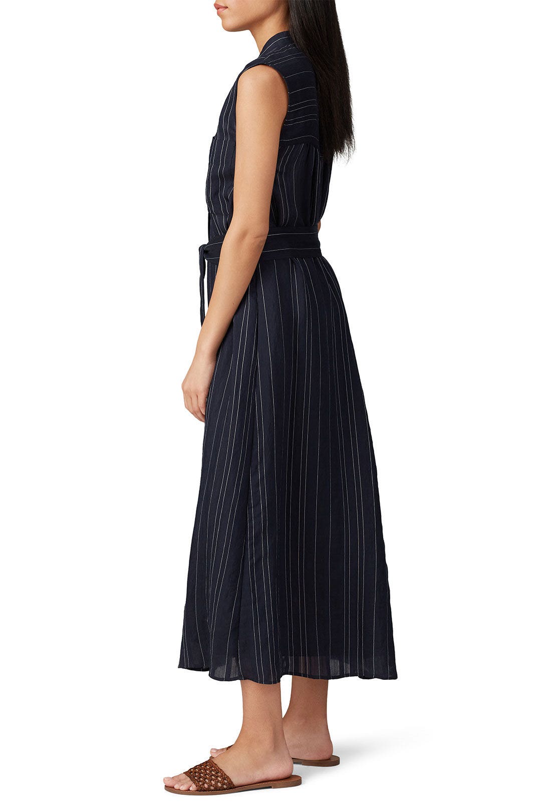 Drapey Stripe Shirtdress by VINCE. 1