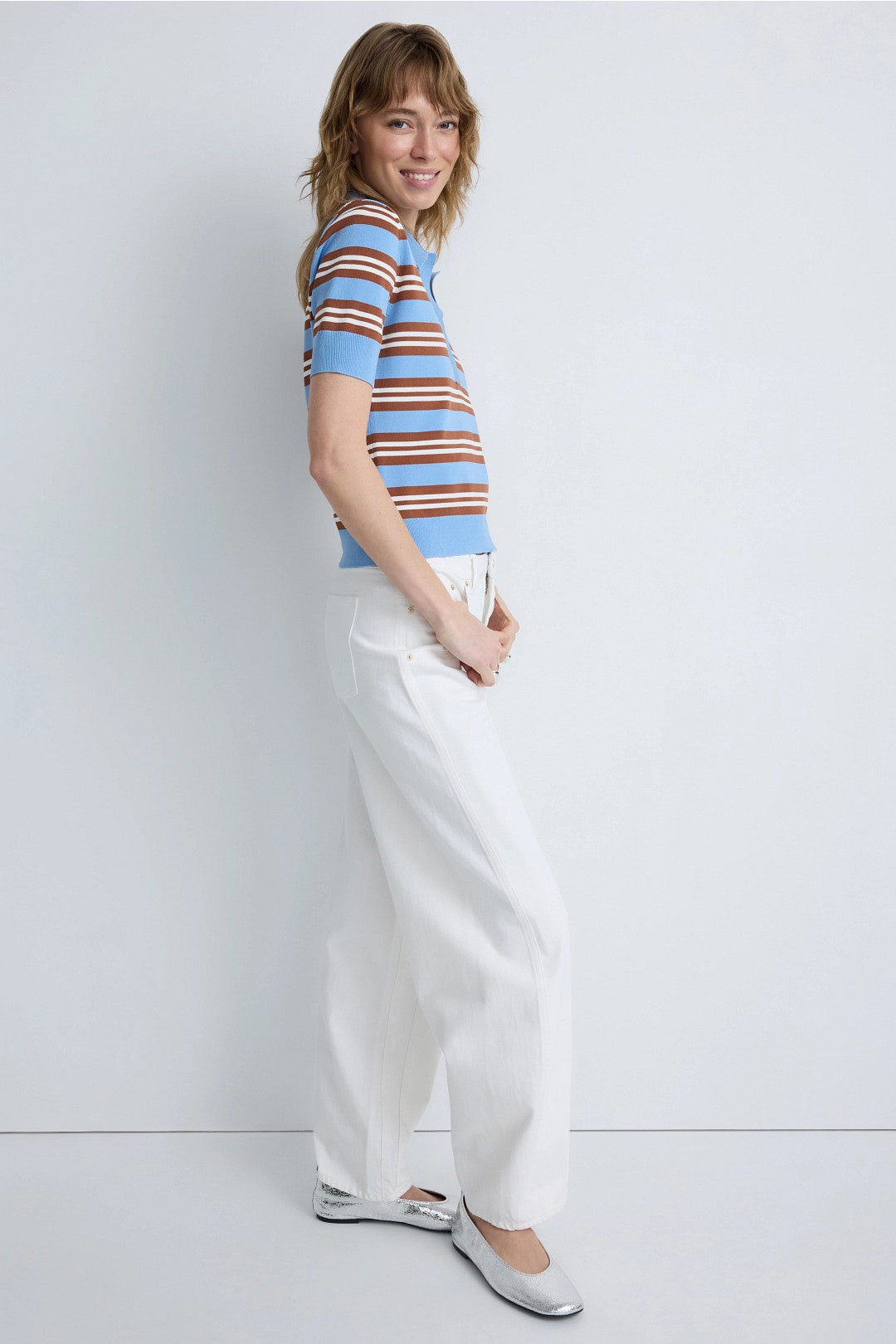 Blue Emma Polo Top by AKNVAS 2
