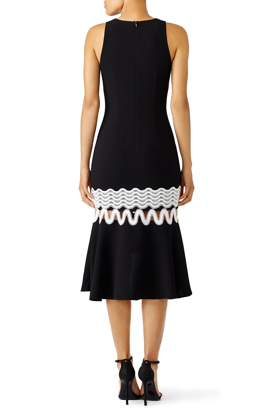 Black Flutter Midi Dress by Shoshanna 1