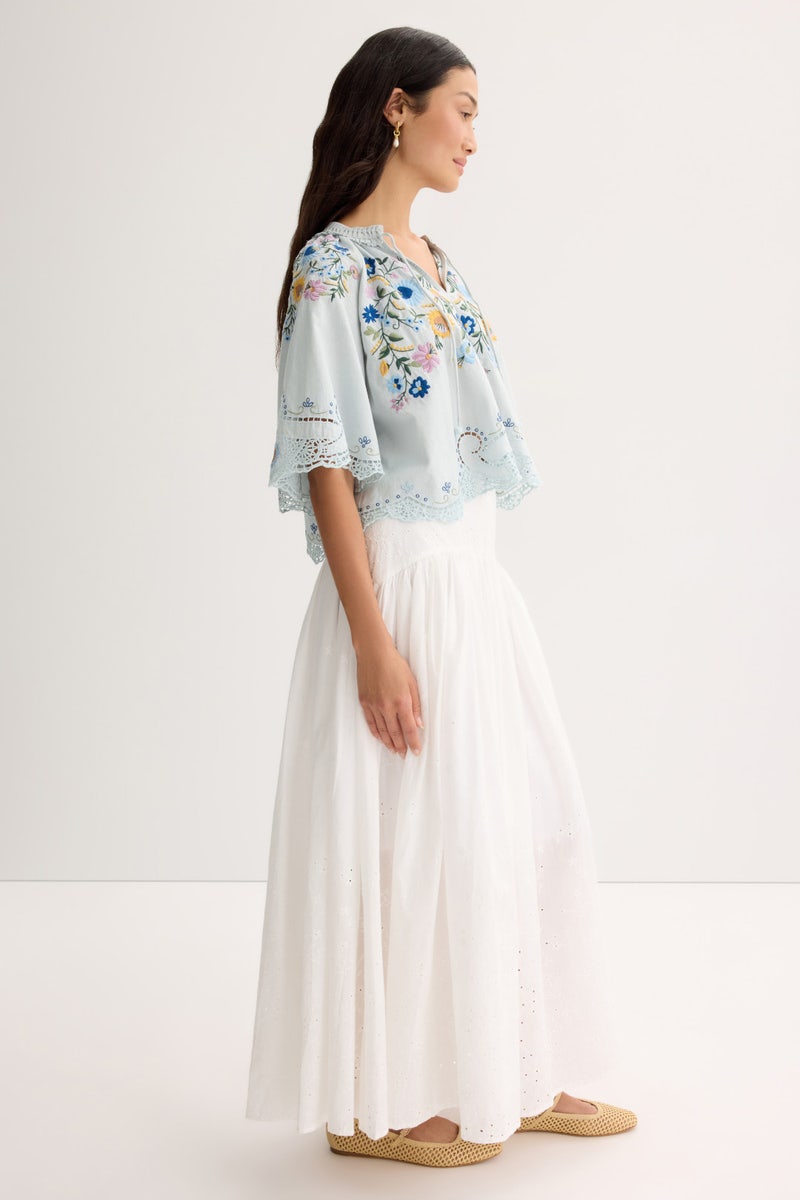 Celia Embroidered Short Sleeve Top by Sea New York - Photo 1