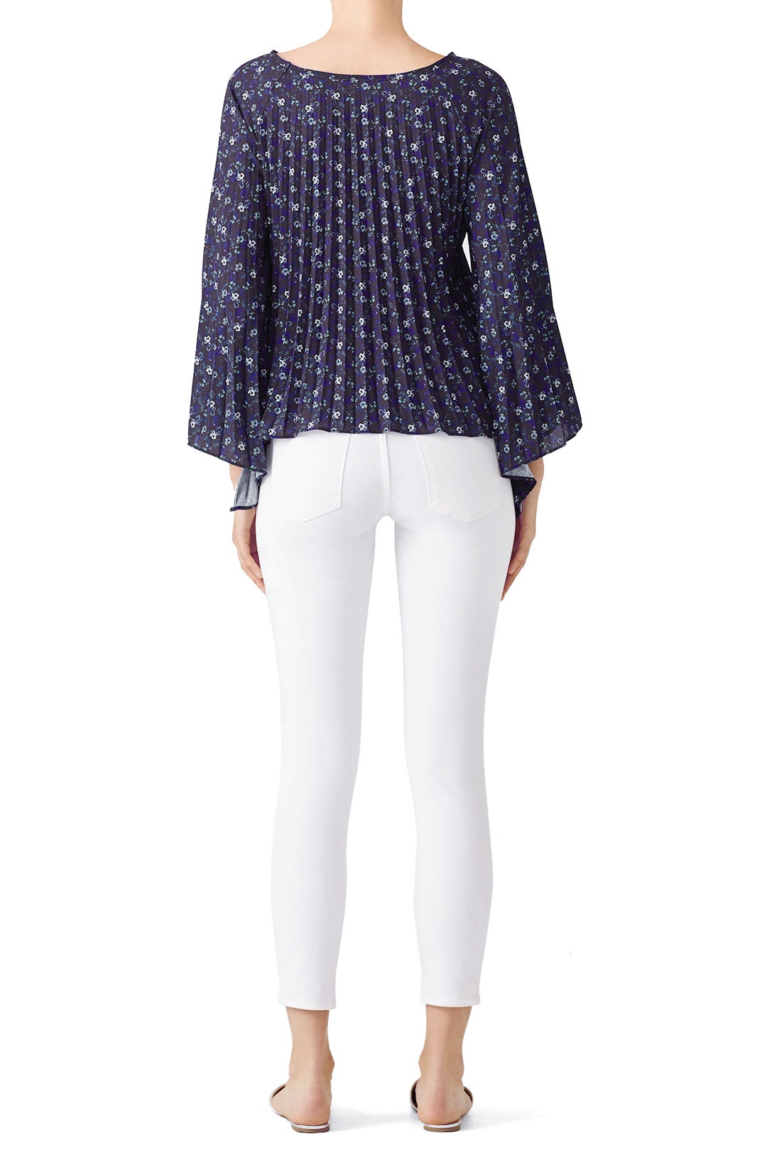 Mixed Blue Floral Top by Nicole Miller 2