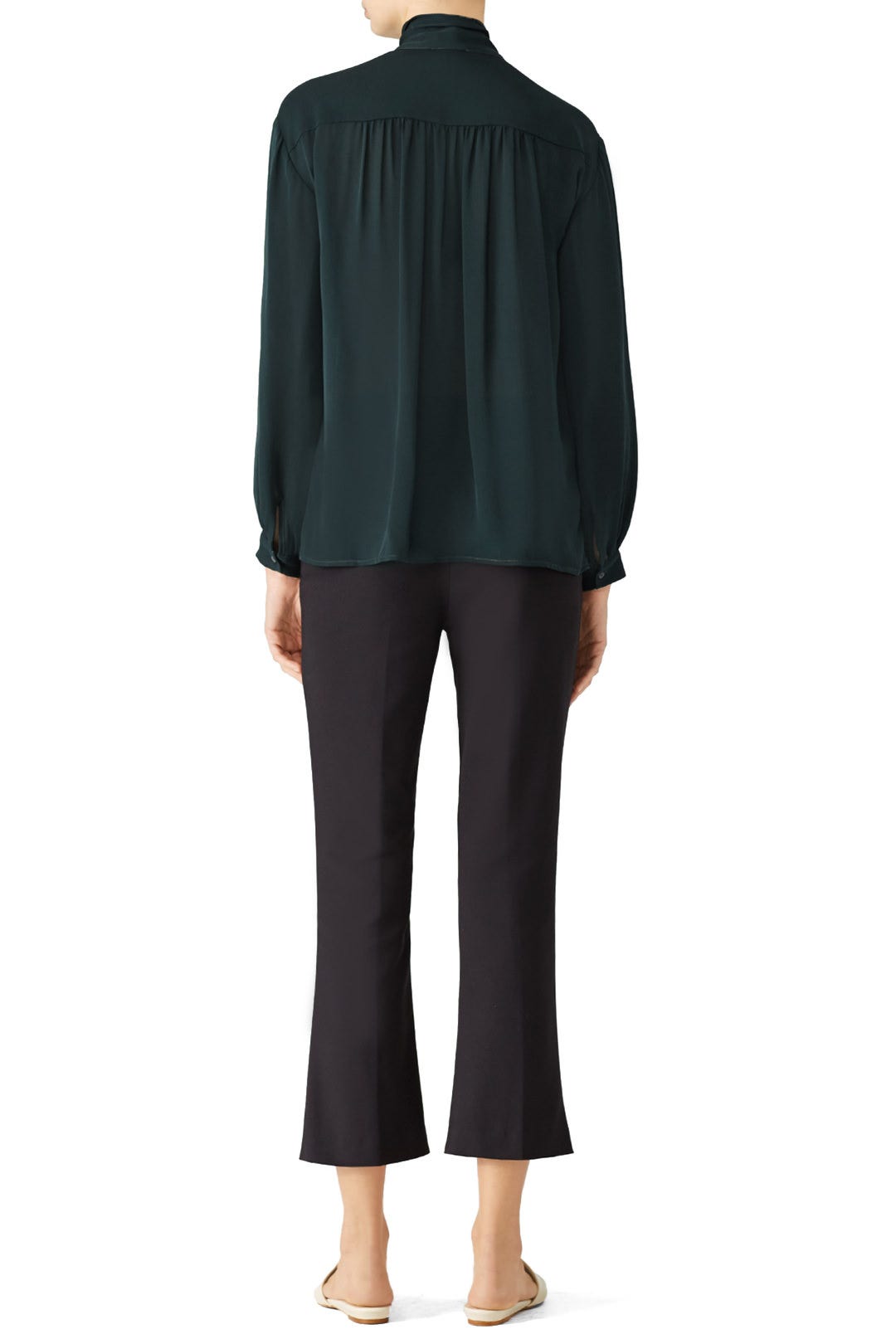 Green Tie Neck Shirt by Joie 1