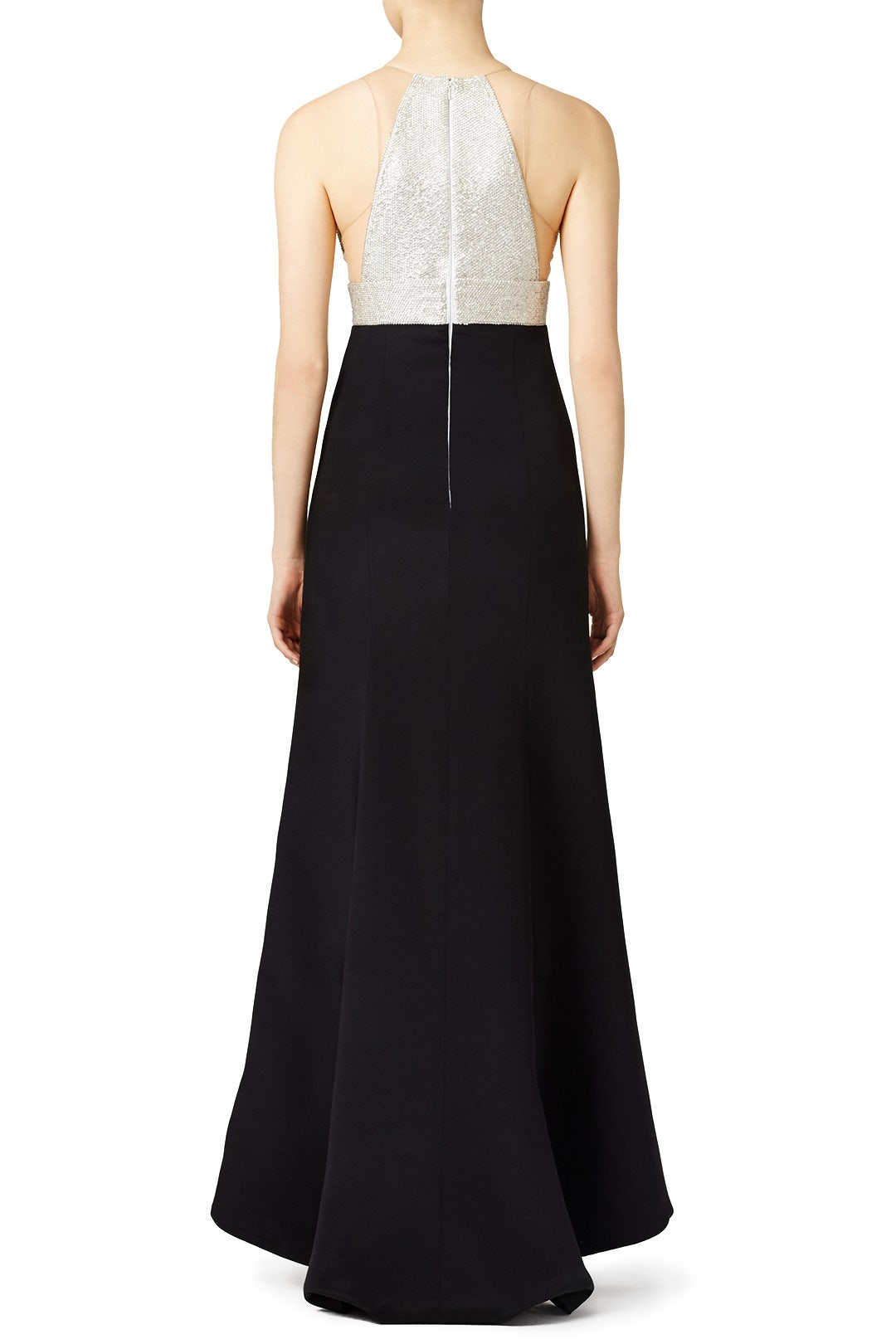 Onyx Deep V Column Gown by KAUFMANFRANCO 1