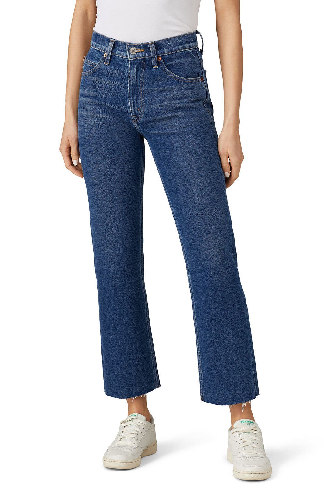 Dark 70s Crop Boot Jeans by RE/DONE | Rent the Runway