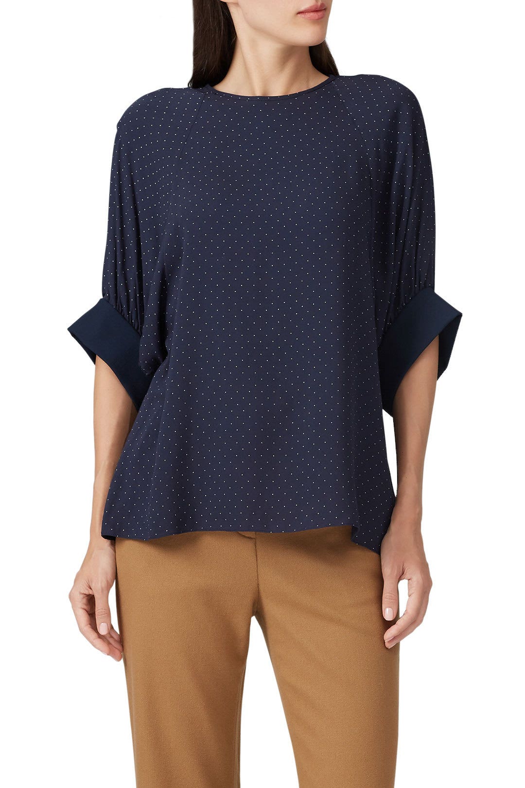 Pindot Shirred Top by Tibi 1