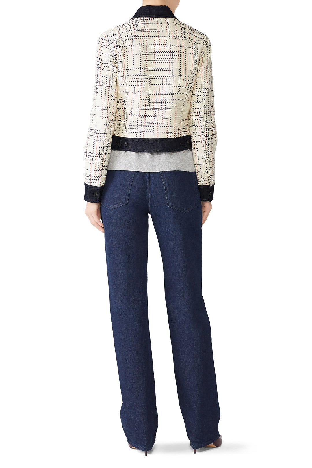 Contrast Trim Denim Jacket by Derek Lam 10 Crosby 2
