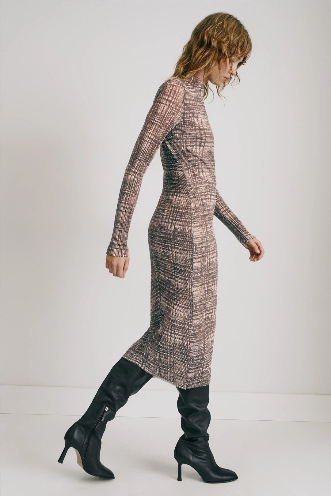 Eviba Plaid Mesh Midi Dress by BOSS 1