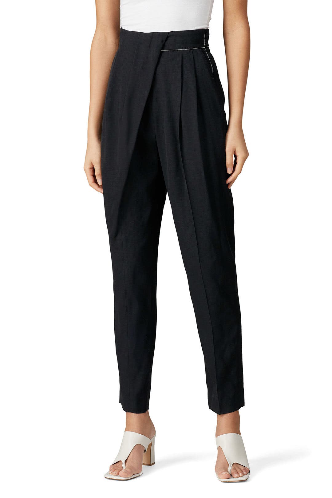 パンツ Proenza Schouler Drapey Suiting Wide Leg Pant Proenza Schouler White Label Drapey Suiting Wide Leg Pants