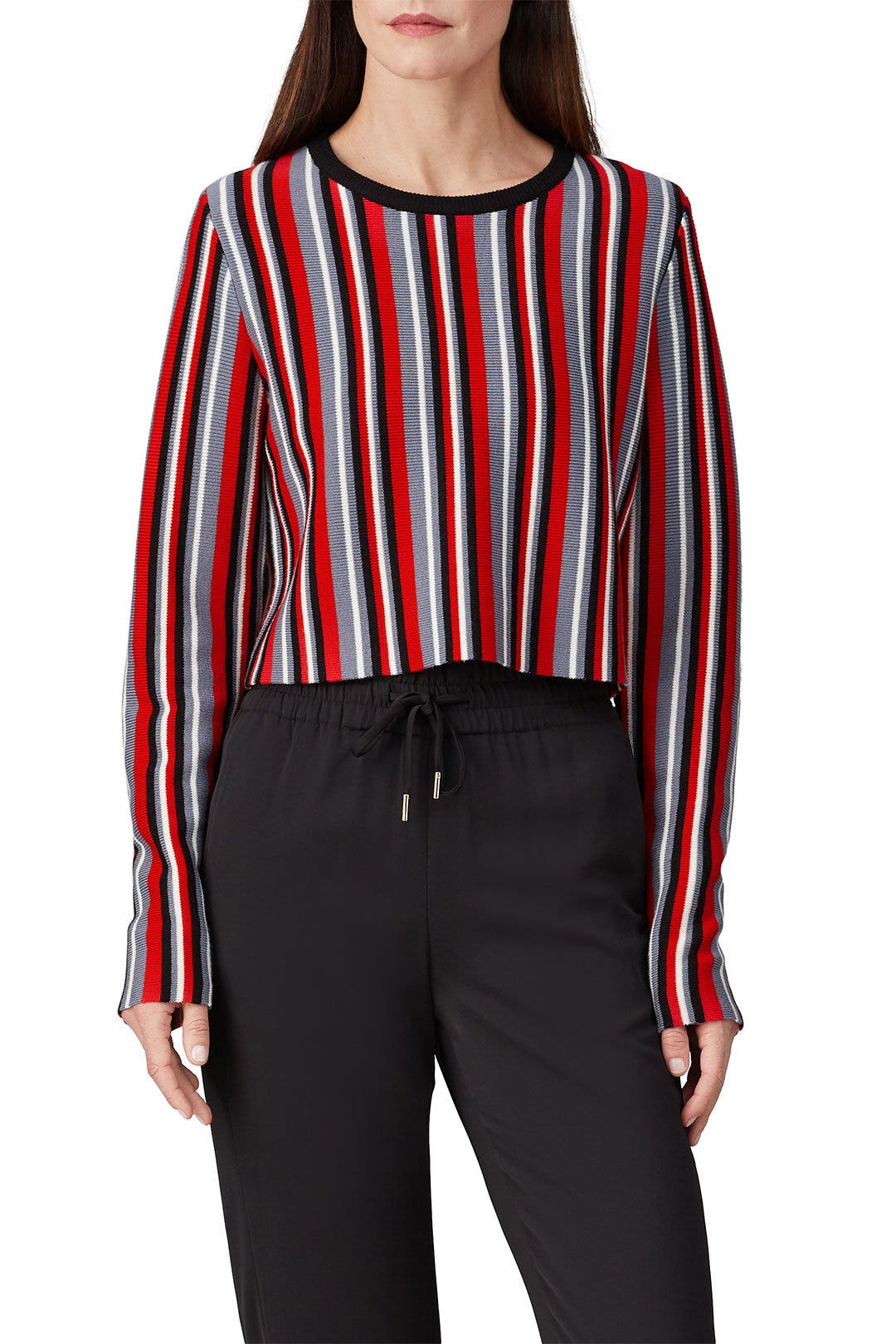 Striped Cropped Sweater by Victor Glemaud 1
