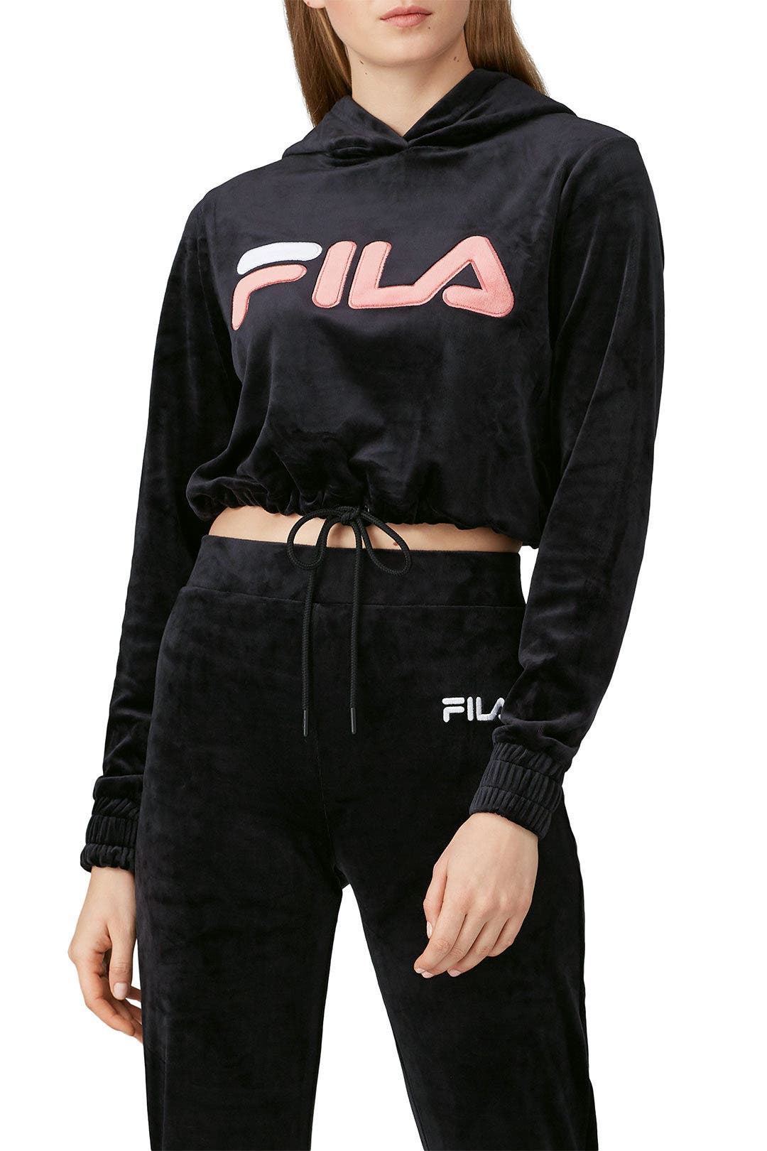 Aitana Velour Crop Hoodie by FILA 1