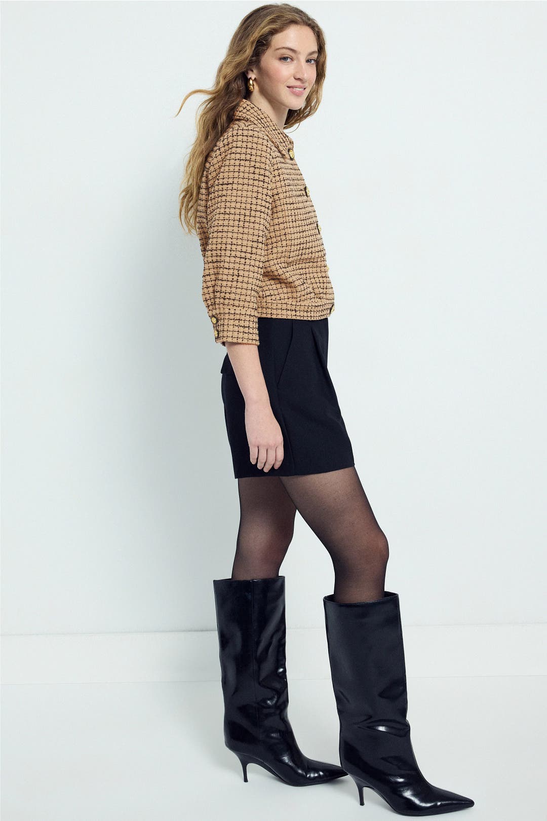 Jia Tweed Collared Jacket by L'agence | Rent the Runway