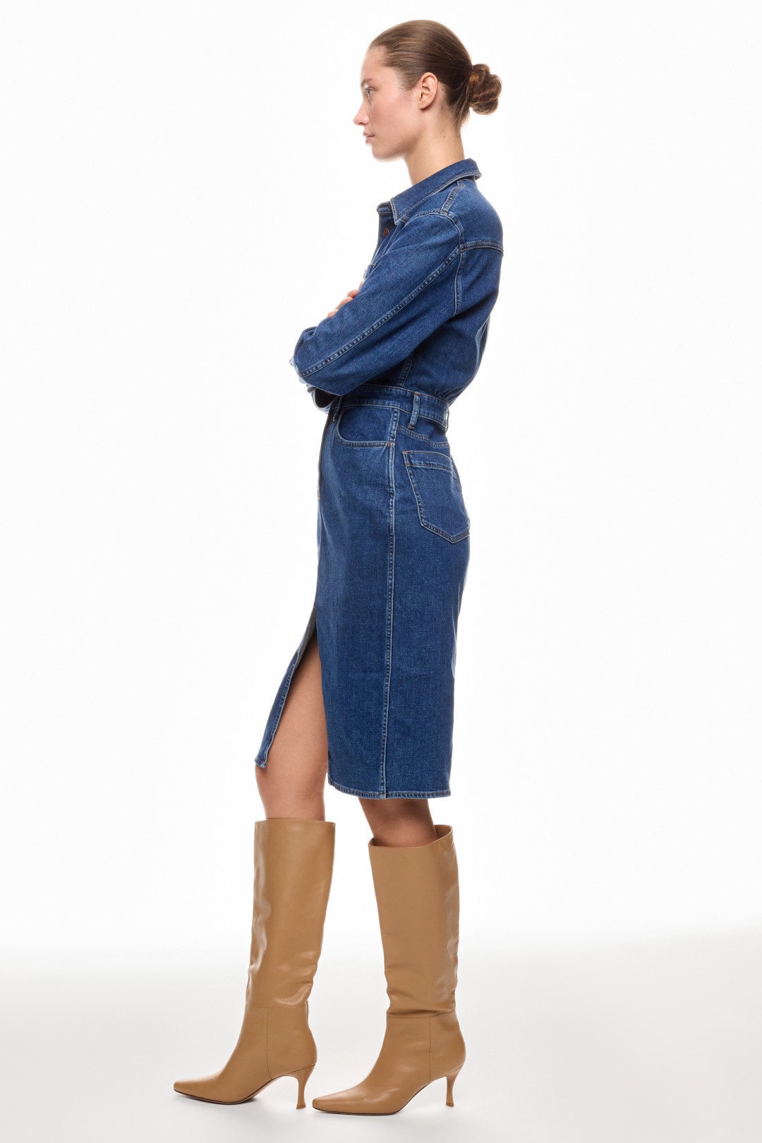 Denim Long Sleeve Shirt Dress by Madewell 