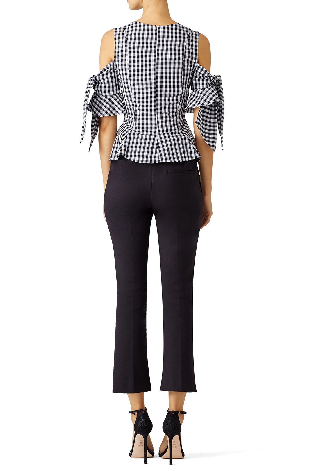 Gingham Cold Shoulder Top by Nicholas 2