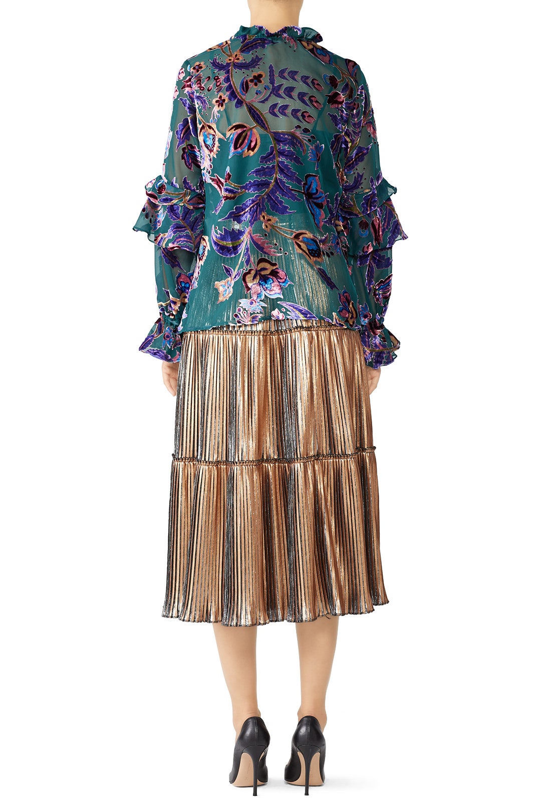 Burnout Velvet Blouse by PatBO 1