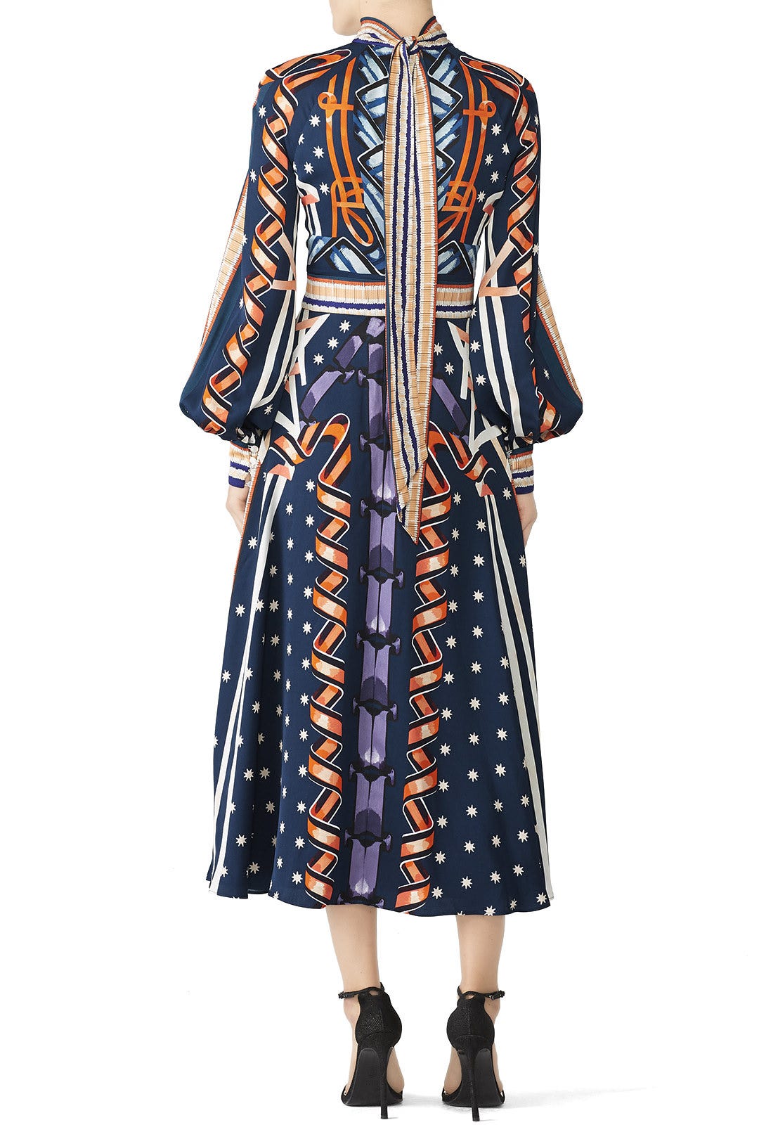 Petrol Ribbon Midi Dress by Temperley London 1