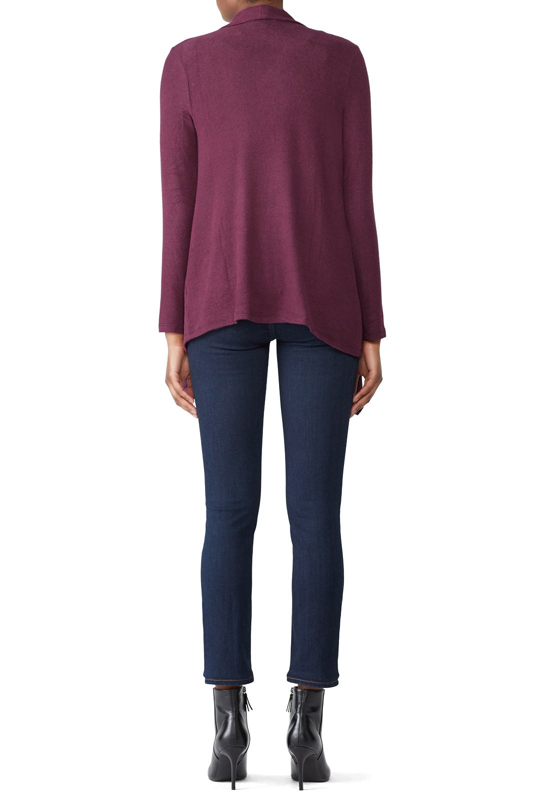 Berry Amie Waterfall Cardigan by B Collection by Bobeau 2