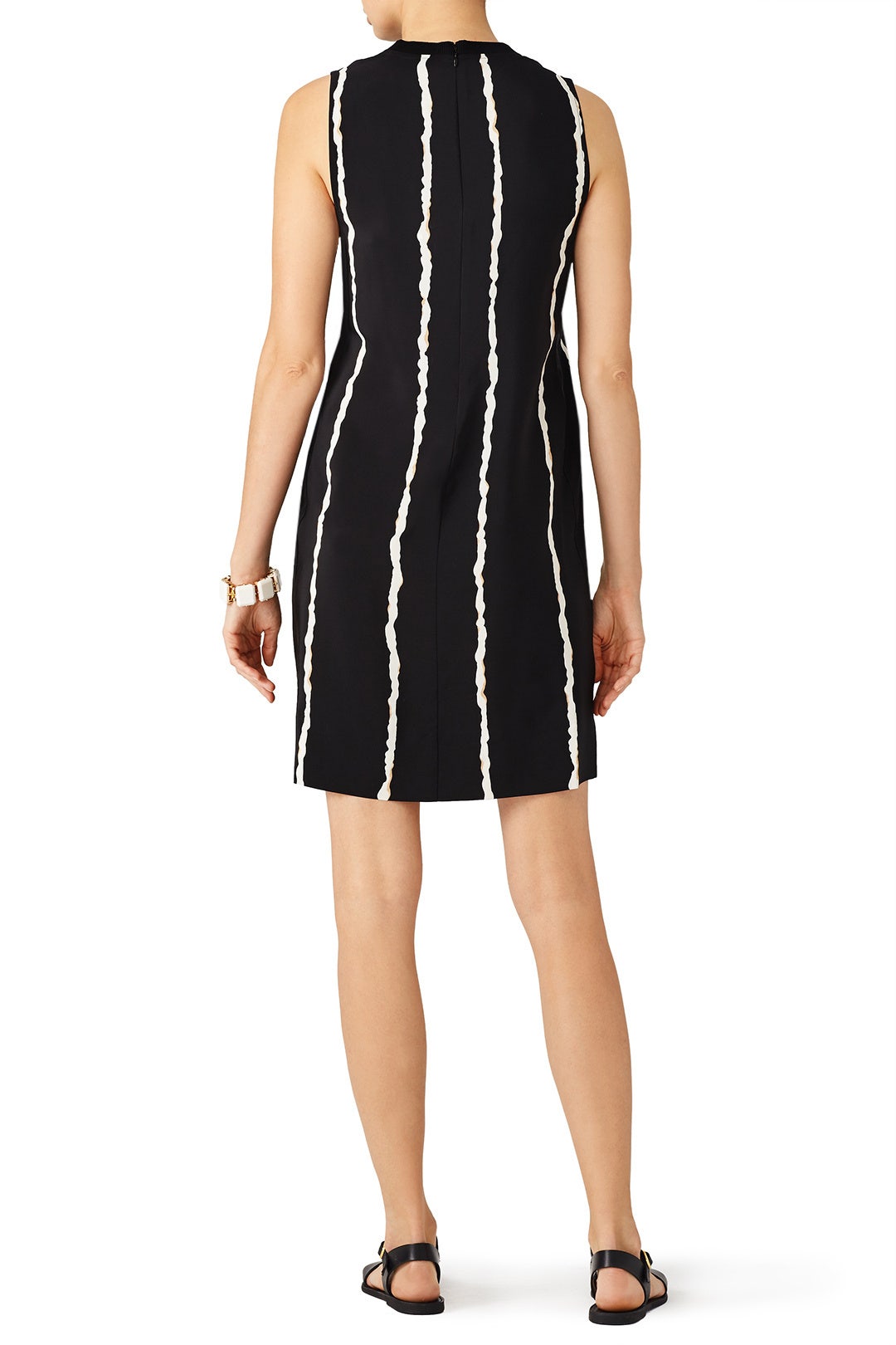 White Stripe Cut Shift Dress by Derek Lam 10 Crosby 2