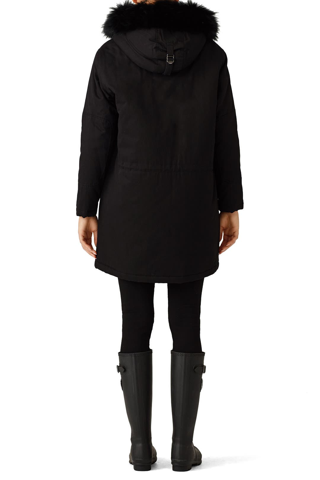 Black Technical Parka by The Kooples | Rent the Runway