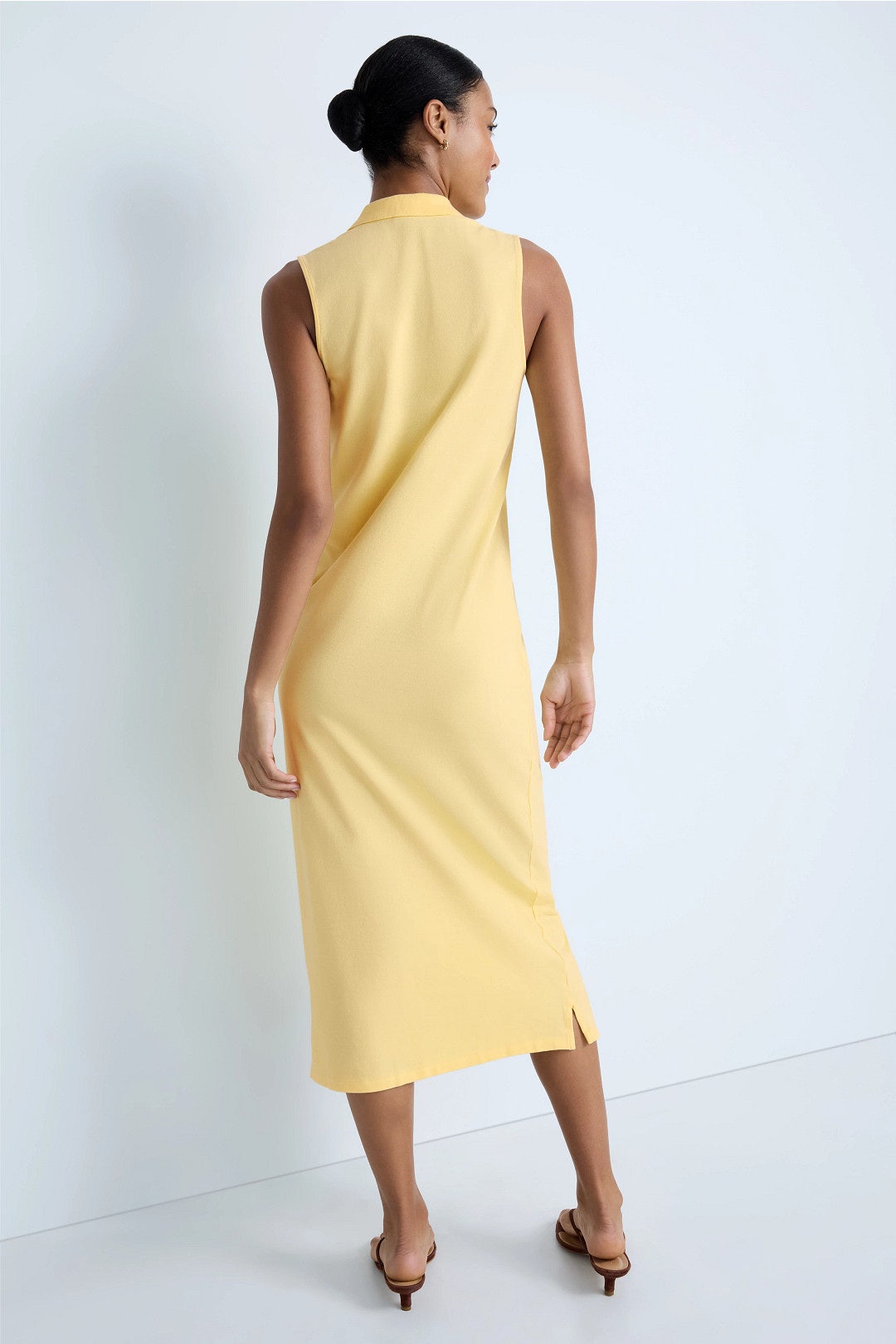 Stretch Cotton Collared Midi Dress by Polo Ralph Lauren 2