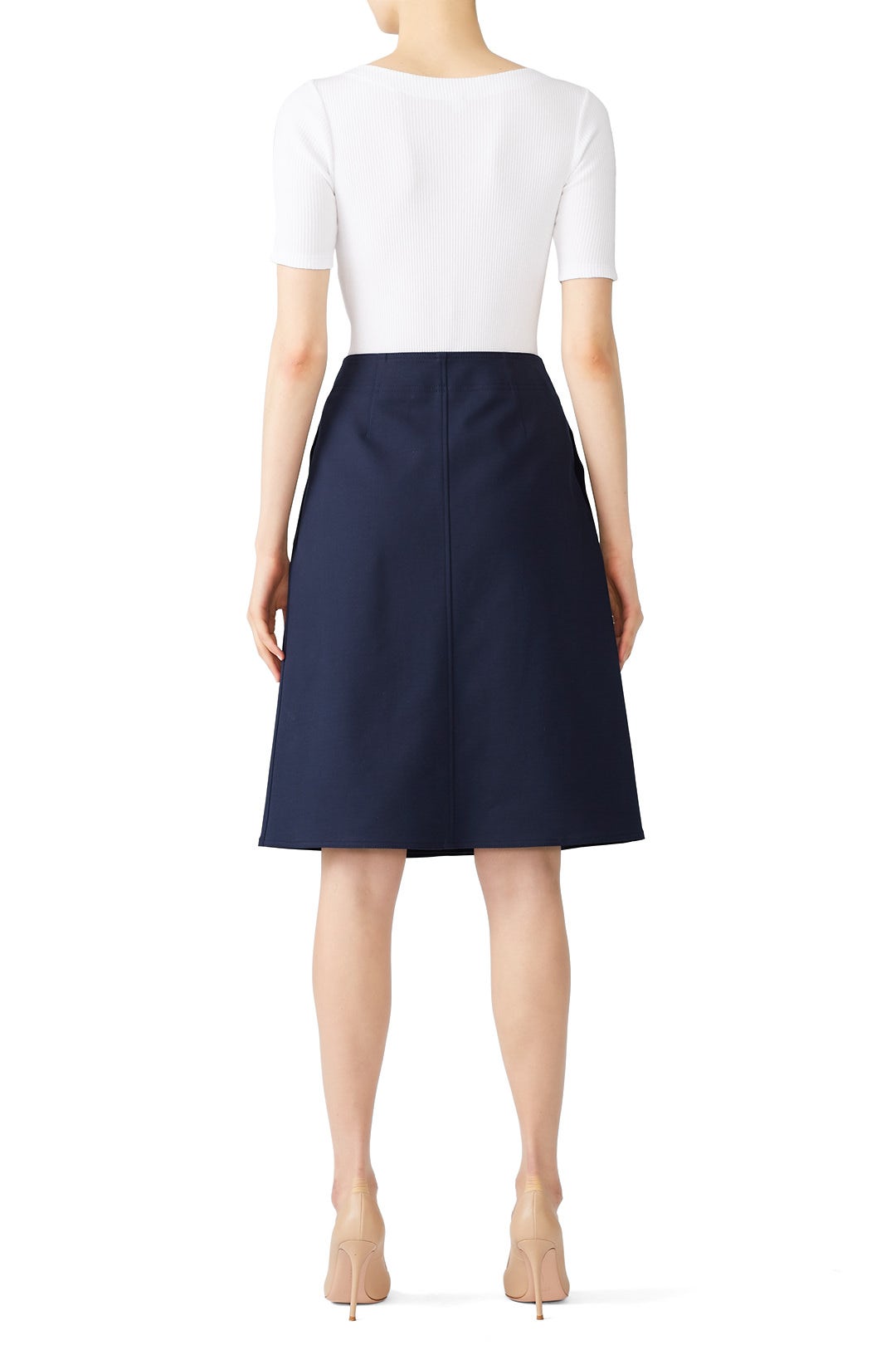 Navy Ruth Skirt by Tory Burch 1