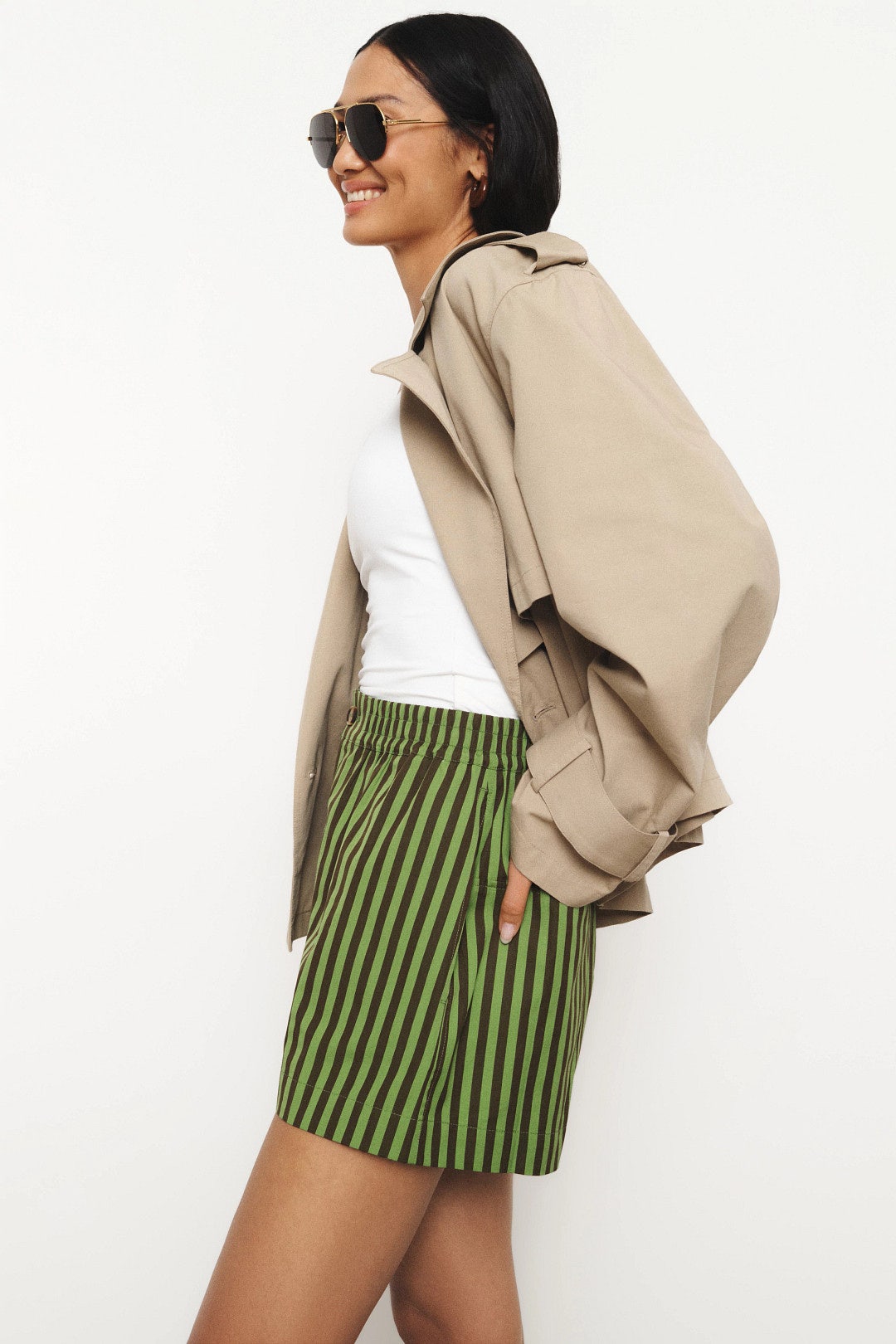 Remi Striped Shorts by HEVRON 1