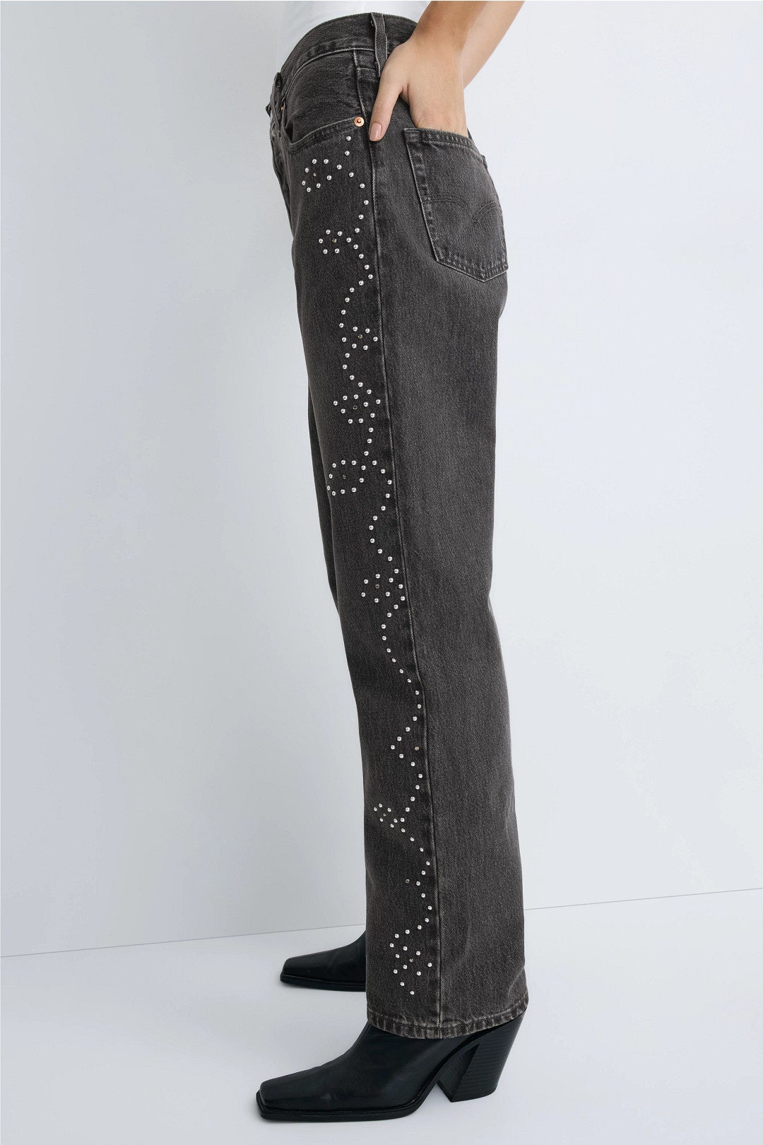 501 90's Studded Denim Straight Leg Jeans