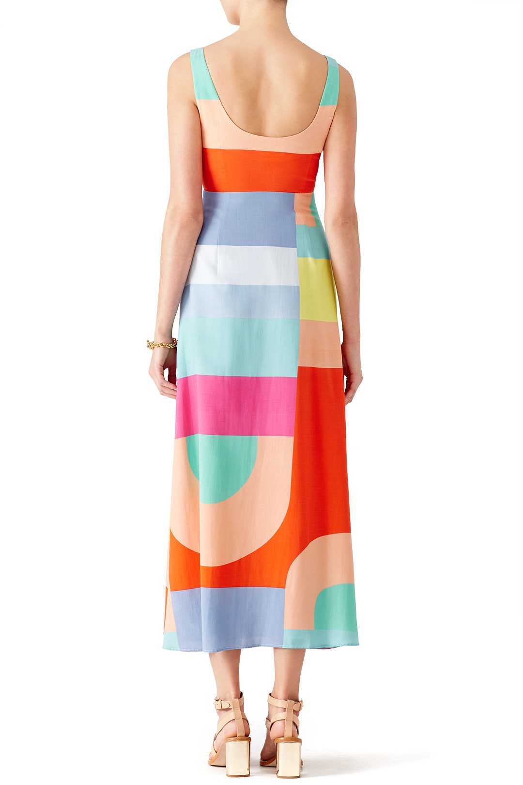 Colorblock Tie Midi Dress Colorblock Tie Midi Dress
