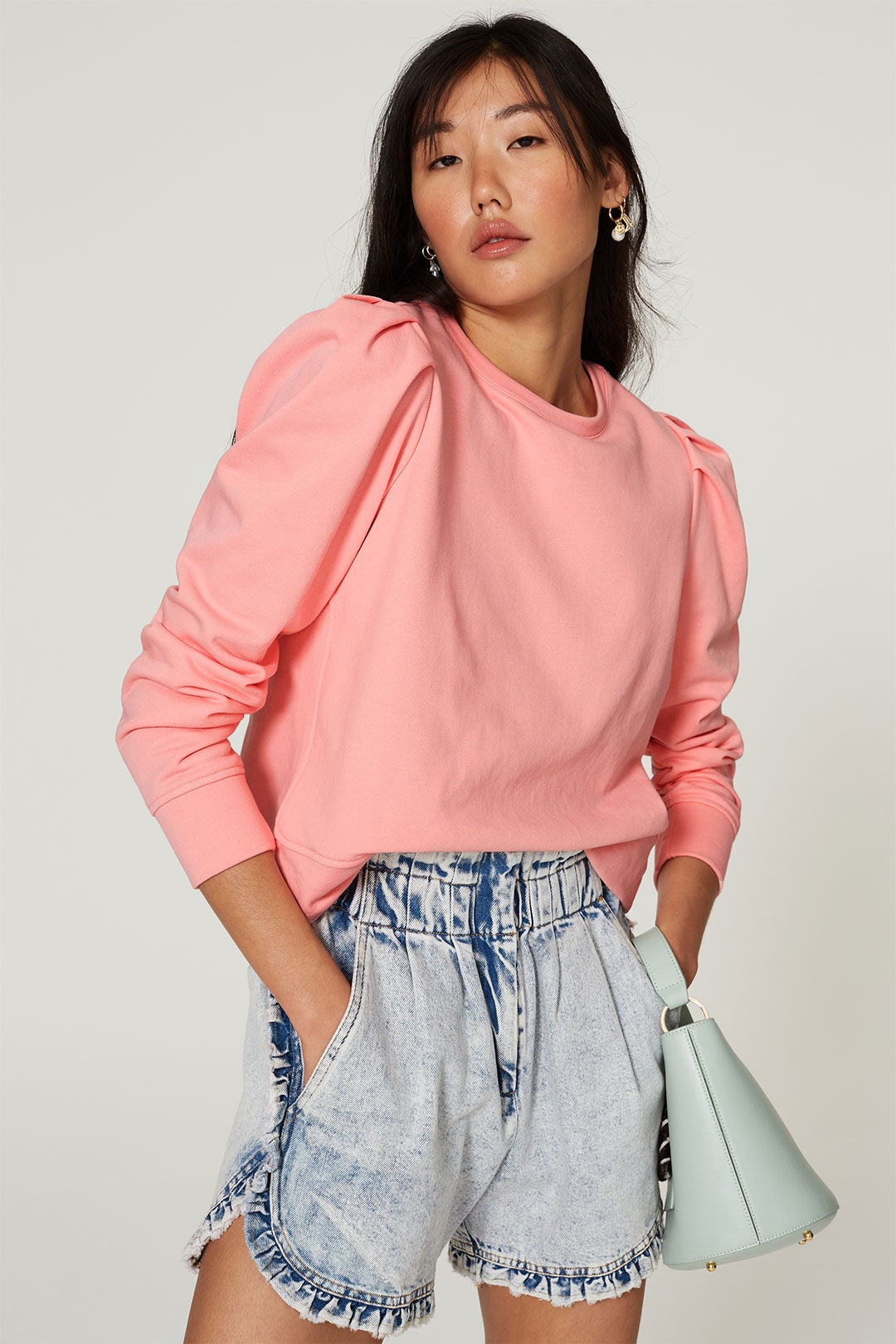 Marianne French Terry Sweatshirt by Milly 1