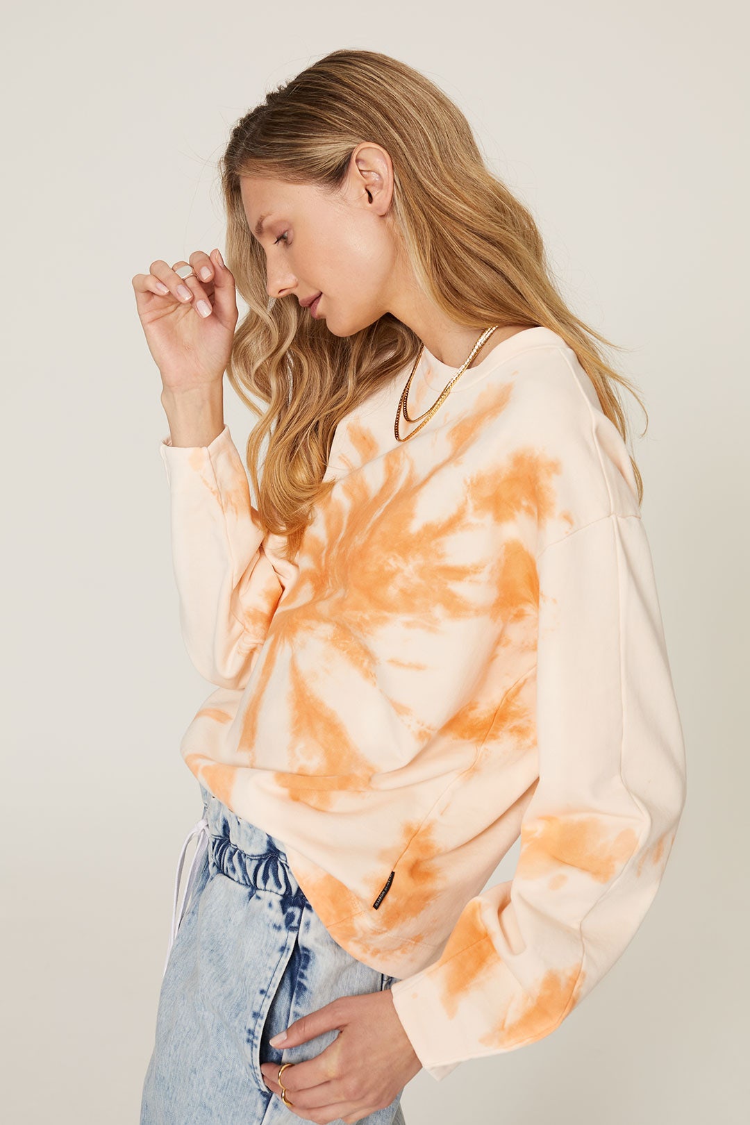 Orange Tie Dye Sweatshirt by Scotch & Soda 1